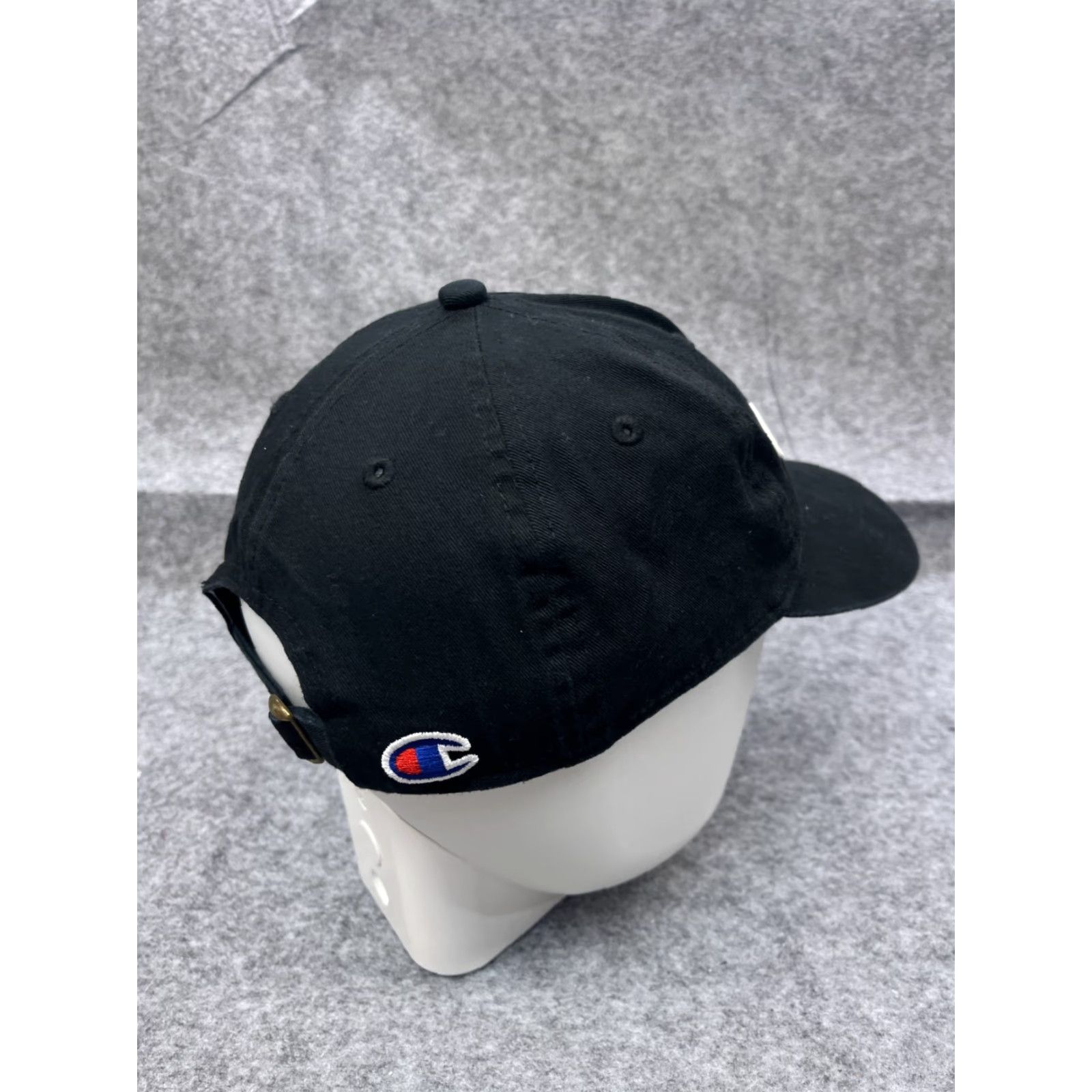 Champion Champion Hat Cap Strap Back Adult One Size Black 100% Cotton Golf Golfer Size ONE SIZE - 7 Thumbnail