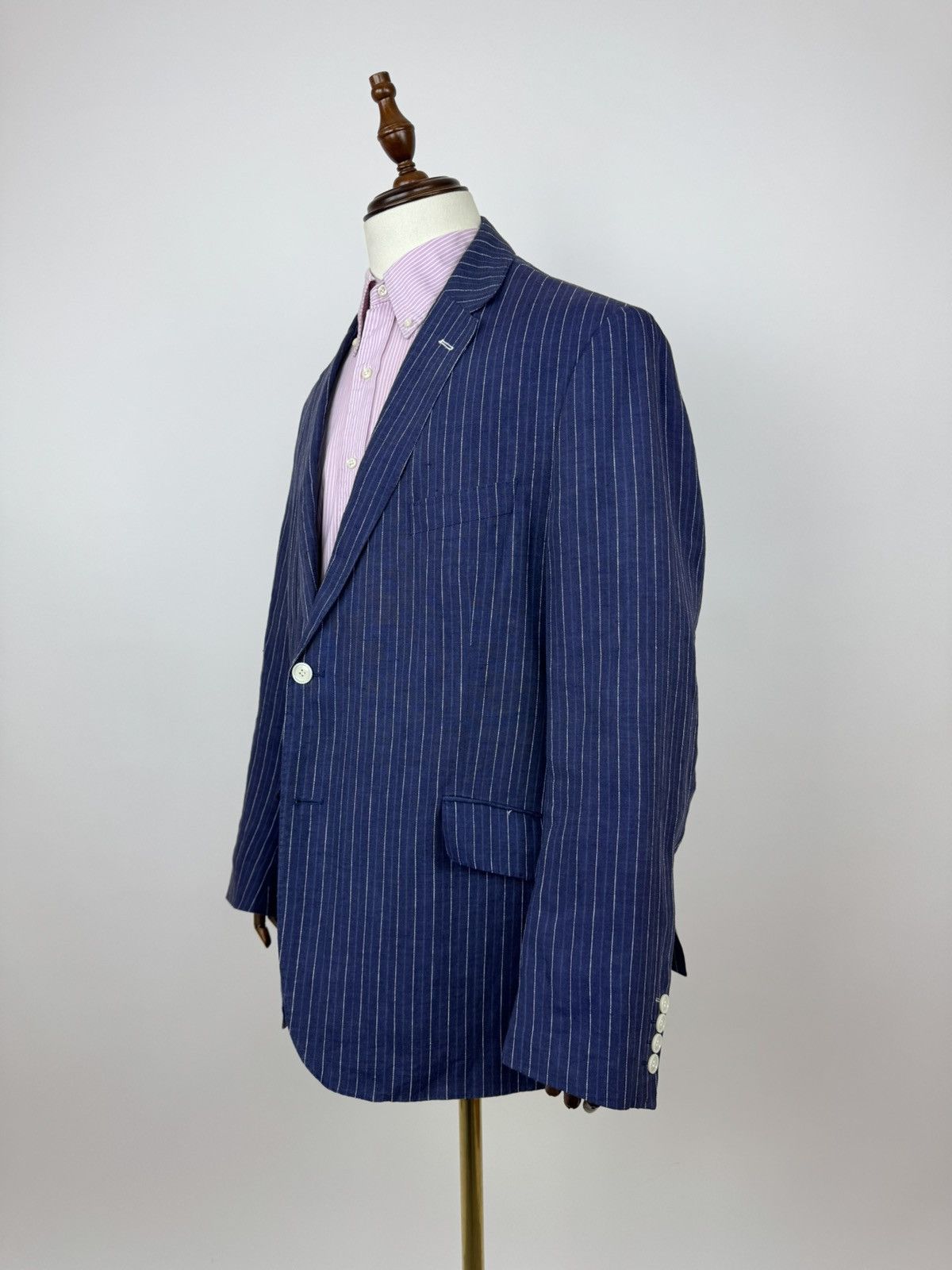 Marks & Spencer Mark&Spencer NOVA Luxury Fides Italian Fabric Linen Blazer Size 44R - 4 Thumbnail