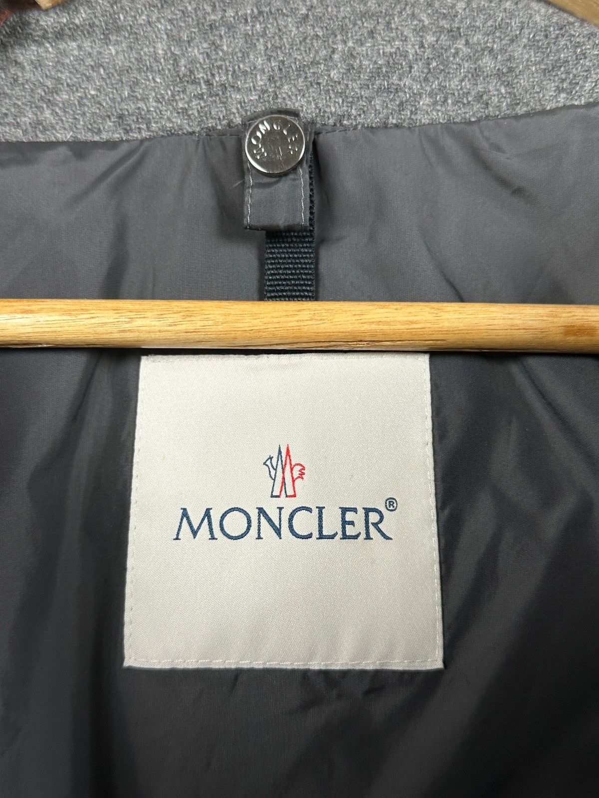 Moncler Moncler Euphemia Giubbotto Grey Wool Coat Jacket Size XL / US 12-14 / IT 48-50 - 20 Thumbnail