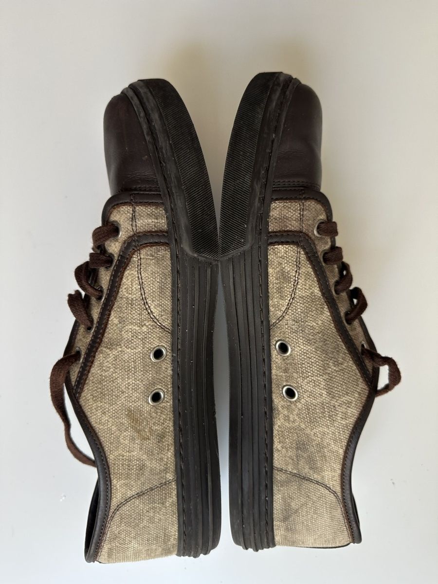 Gucci Gucci Pre-Loved GG Supreme cap-toe Luxury Brown sneakers Size US 9 / EU 42 - 4 Thumbnail