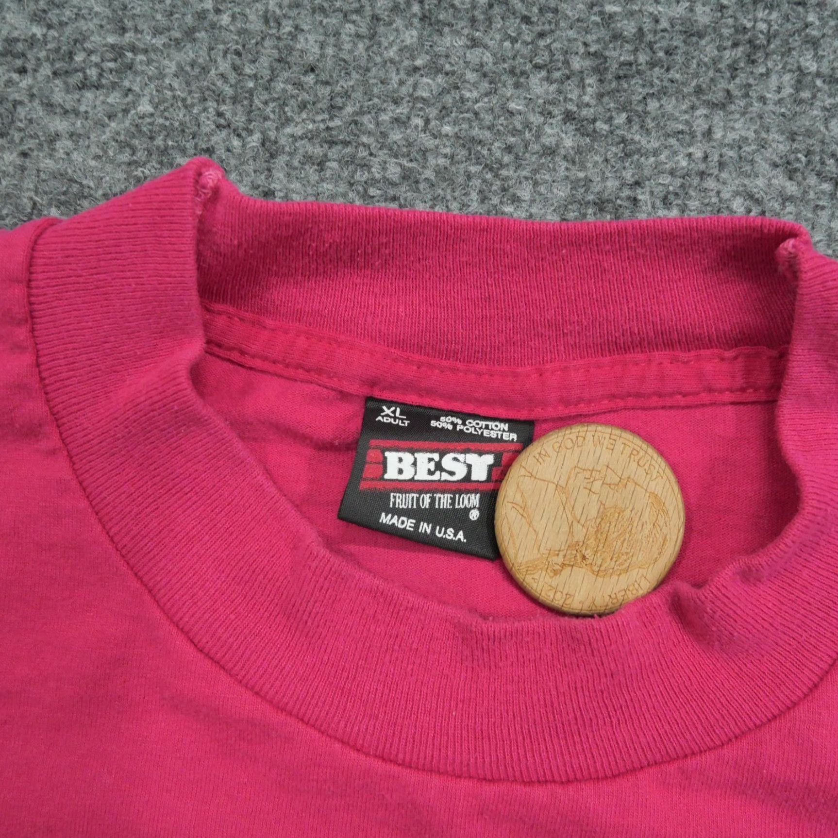 Pinko VINTAGE Horse Riding T Shirt Mens XL Pink Golden Hills Trail Rides Single Stitch Size US XL / EU 56 / 4 - 4 Thumbnail