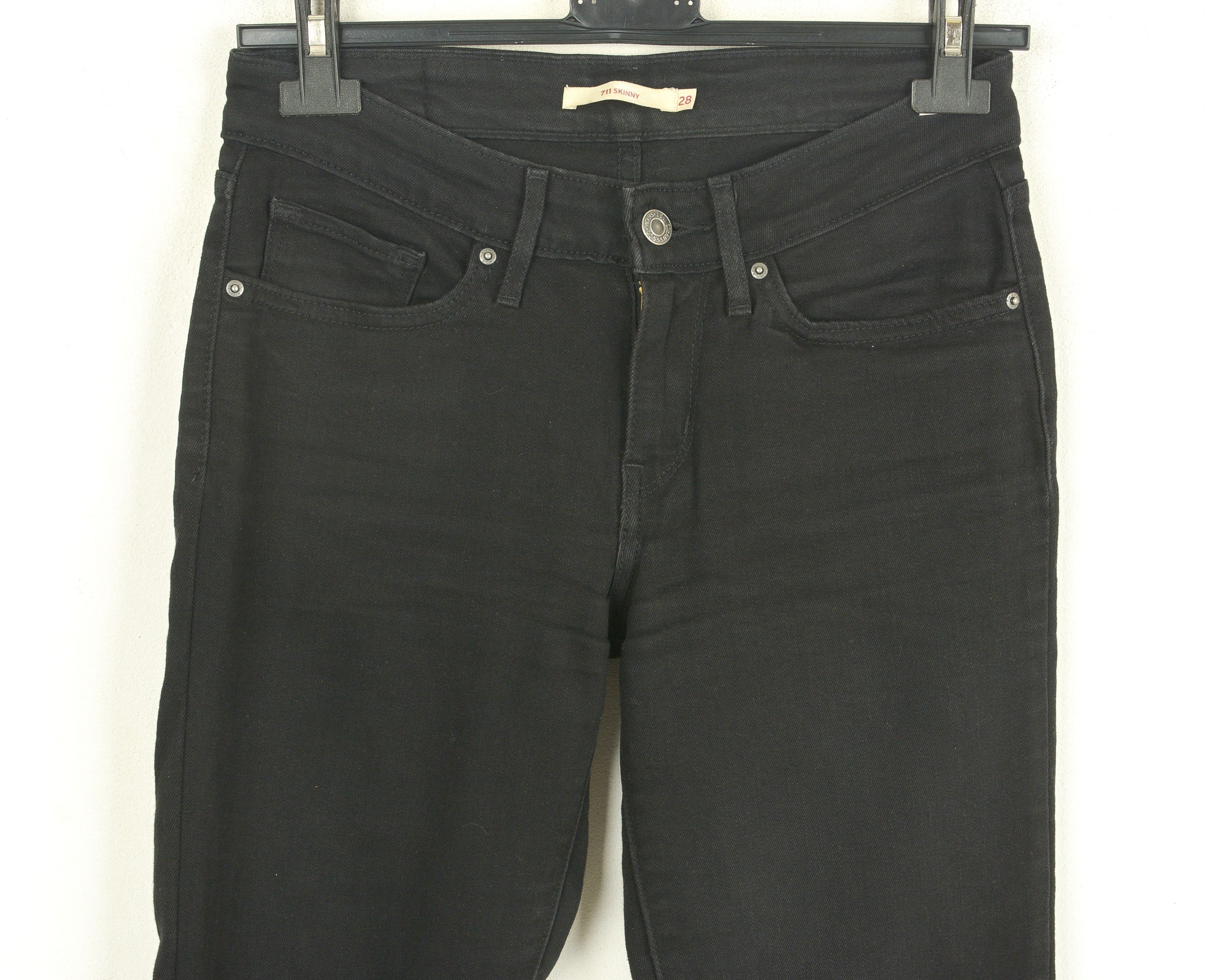 Levi's 711 Women W28 L34 Skinny Jeans Denim Pants Trousers Stretchy Size 28" / US 6 / IT 42 - 2 Thumbnail