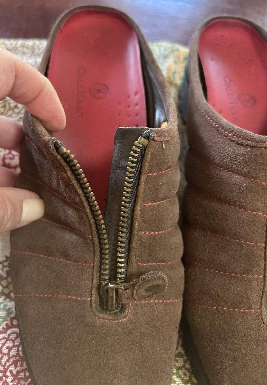 Cole Haan Cole Haan Air Suede Clogs Brown Comfort Zip Womens sz10 Size US 10 / IT 40 - 4 Thumbnail
