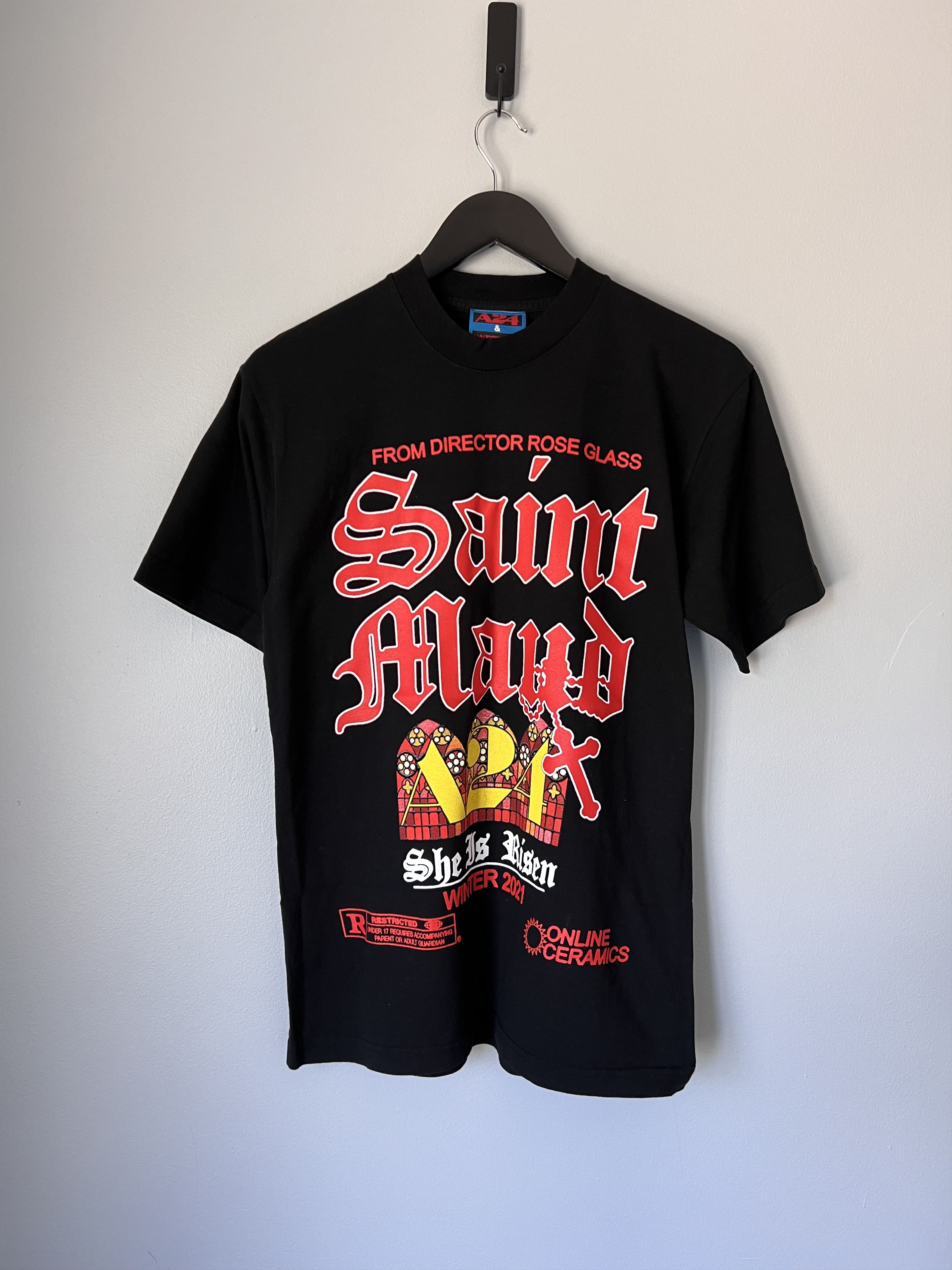 Online Ceramics A24 Online Ceramics Saint Maud She Is Risen Tee in Black |  Grailed