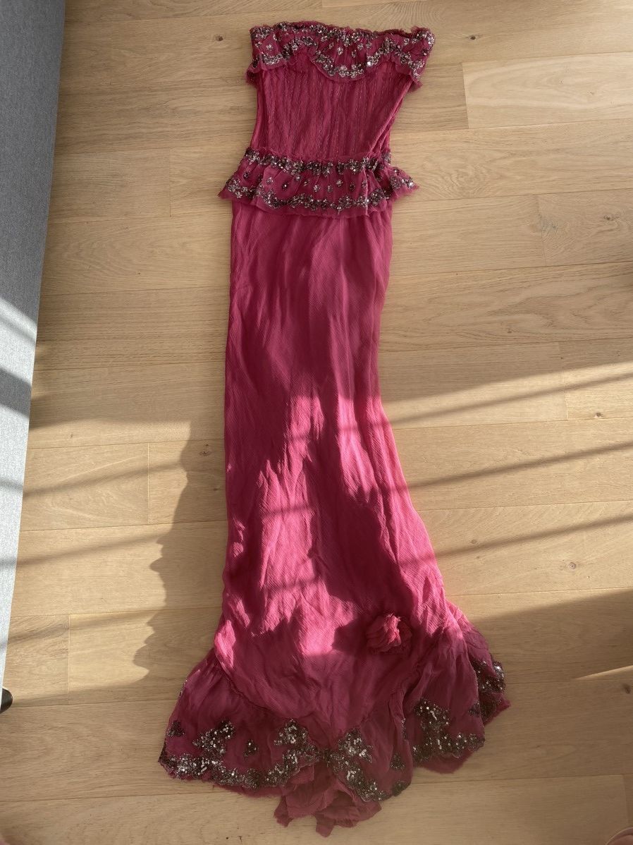 image of Ermanno Scervino Scervino Vintage Evening Special Occasion Dress Magenta in Pink, Women's (Size Med