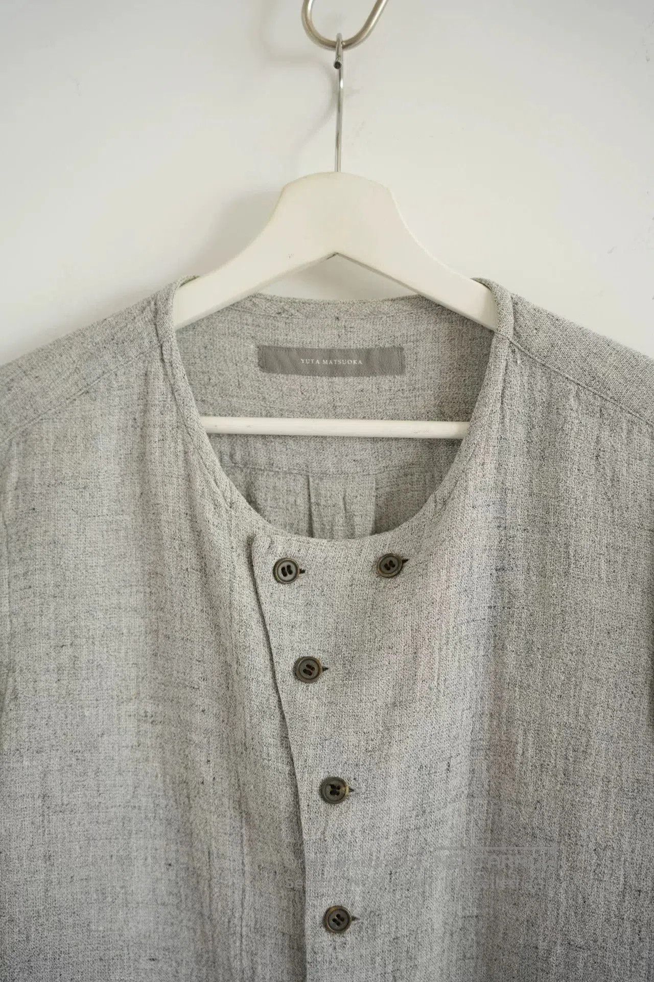Japanese Brand gray linen button. Size US S / EU 44-46 / 1 - 3 Thumbnail