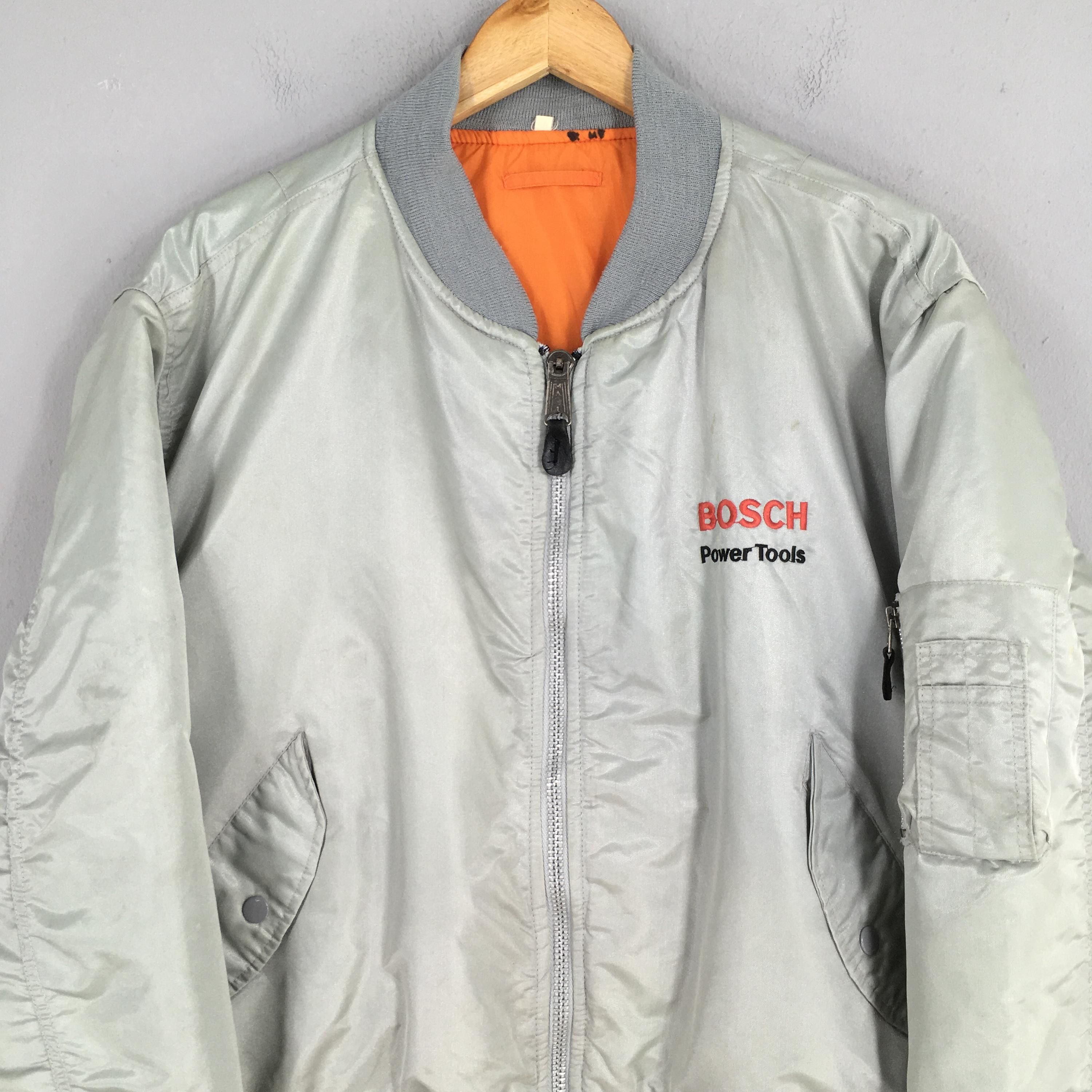 Vintage 90s Bosch Hardware Tools MA 1 Bomber Flight Jacket XLarge Size US XL / EU 56 / 4 - 2 Thumbnail