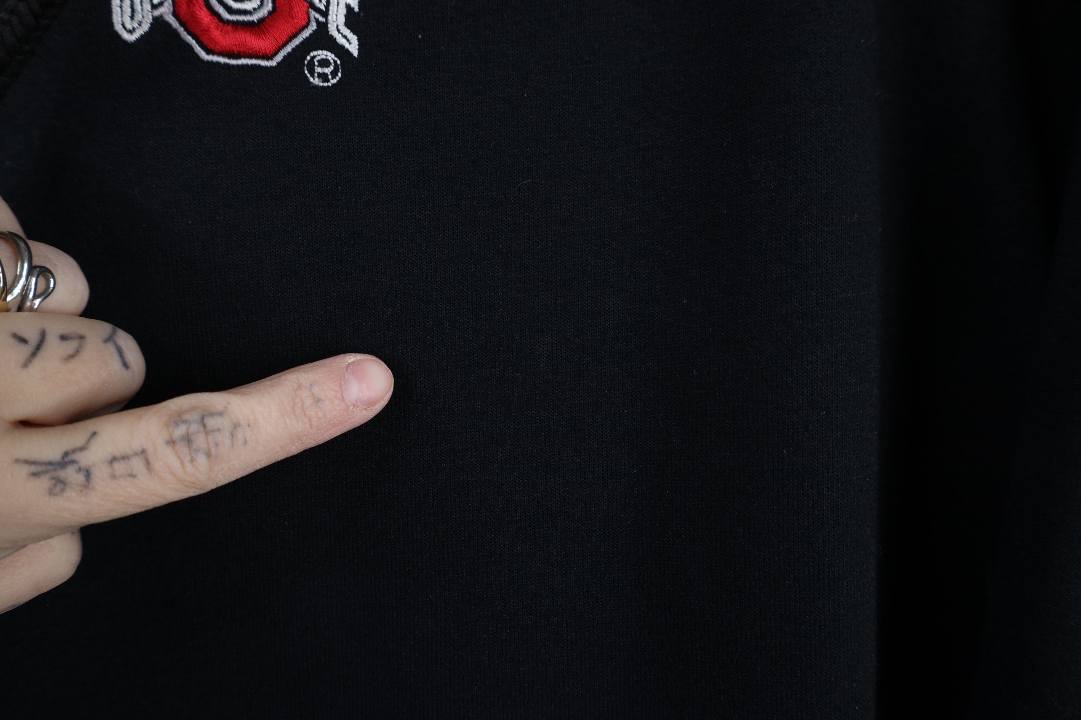 Vintage Vintage 90s Ohio State University Hoodie Sweatshirt Black Size US L / EU 52-54 / 3 - 5 Thumbnail