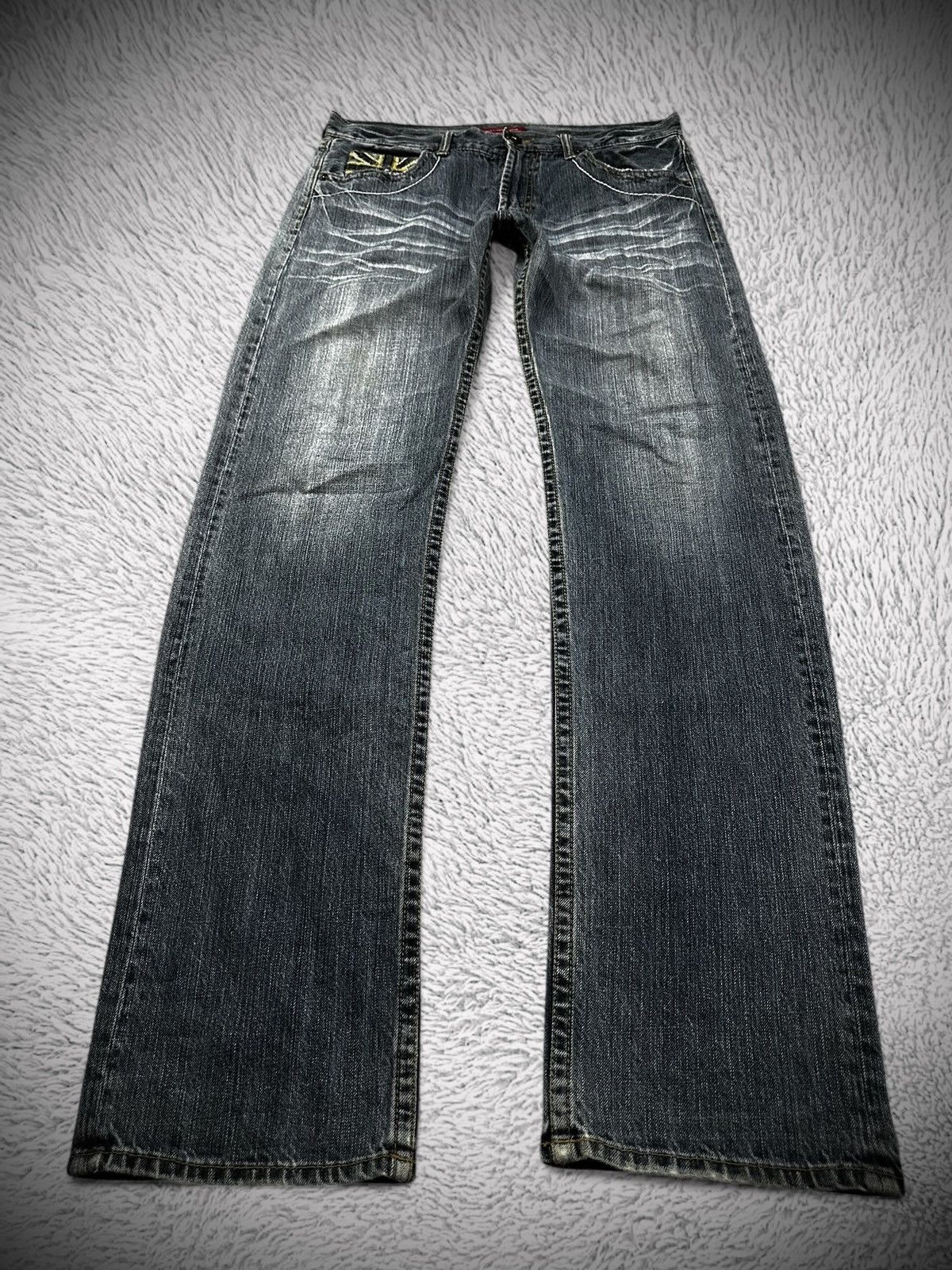 Japanese Brand 💥rare💥 japanese brand anti label british flag denim jeans Size US 34 / EU 50 - 8 Thumbnail