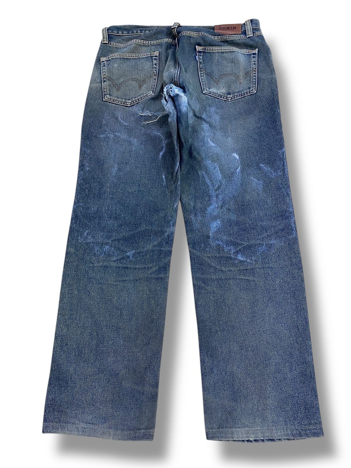 Edwin Vintage Edwin Rusty Faded Wash Style Loose Jeans Size US 34 / EU 50 - 3 Thumbnail