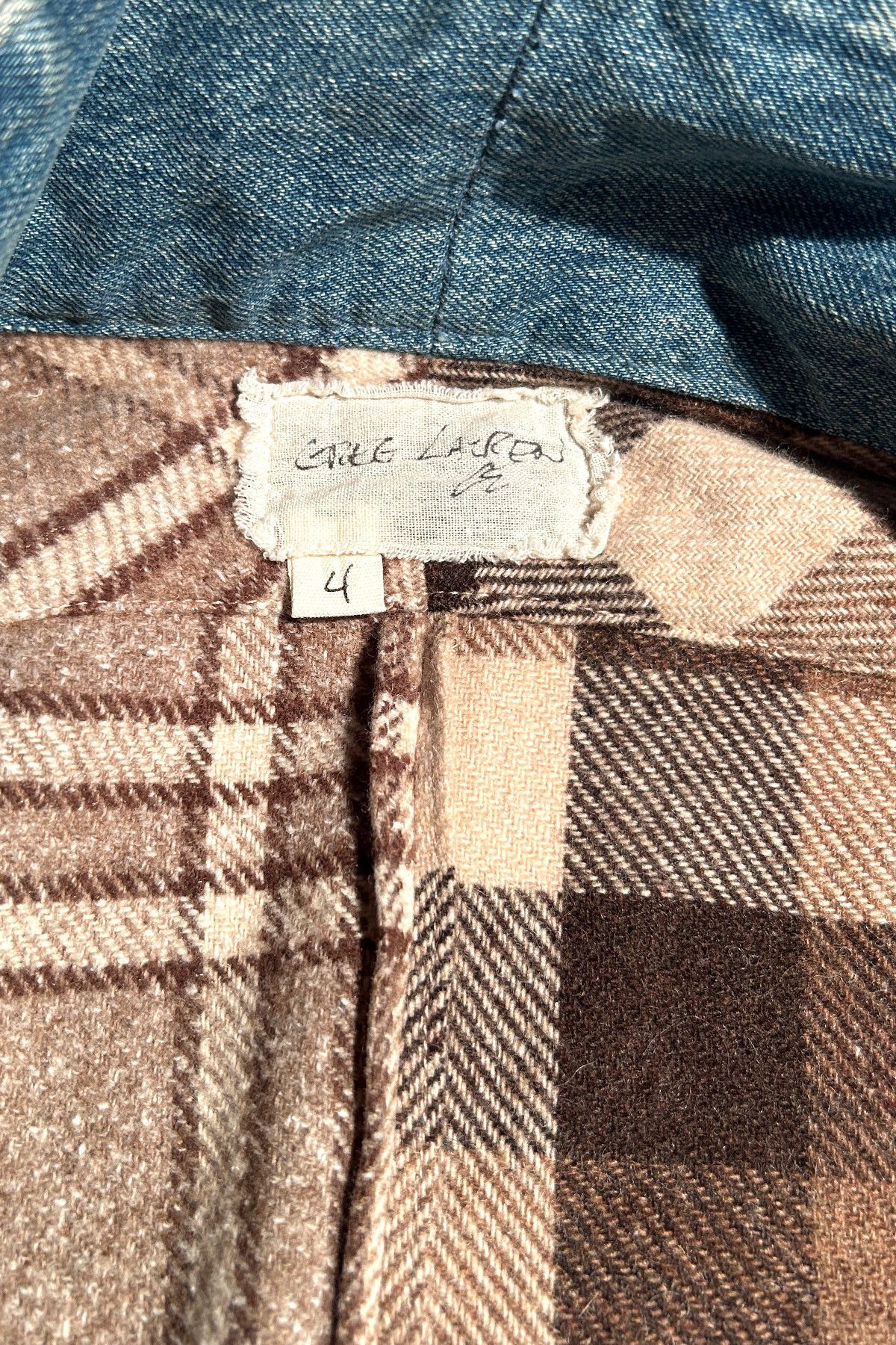 Greg Lauren GREG LAUREN SPLIT WOOL PLAID KIMONO GL1 Size US XL / EU 56 / 4 - 5 Thumbnail