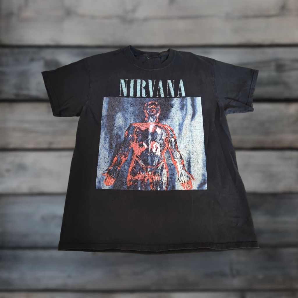 Vintage VINTAGE Nirvana Graphic Tee Shirt Adult Medium Black 2000s Grunge Kurt Cobain 90s Alternative Rock Size US M / EU 48-50 / 2 - 1 Thumbnail