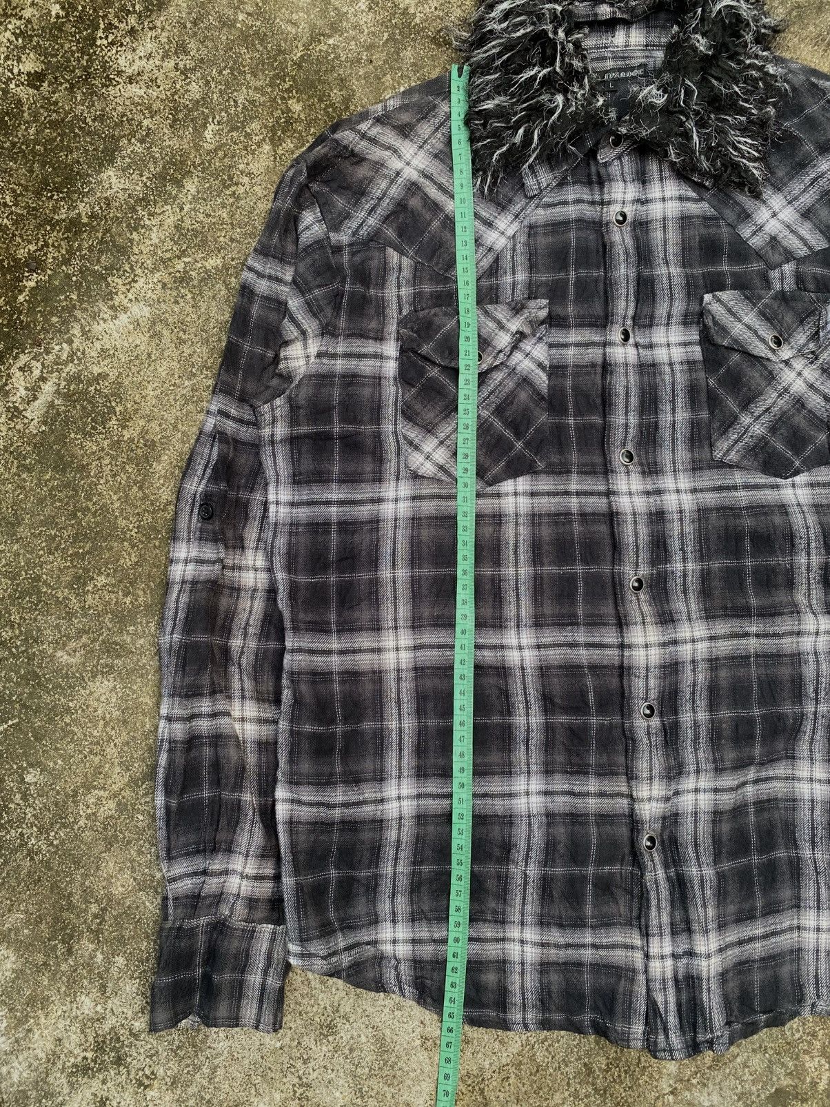 If Six Was Nine JAPANESE BRAND FUR LGB PLAID BUTTON UP SHIRT Size US L / EU 52-54 / 3 - 6 Thumbnail