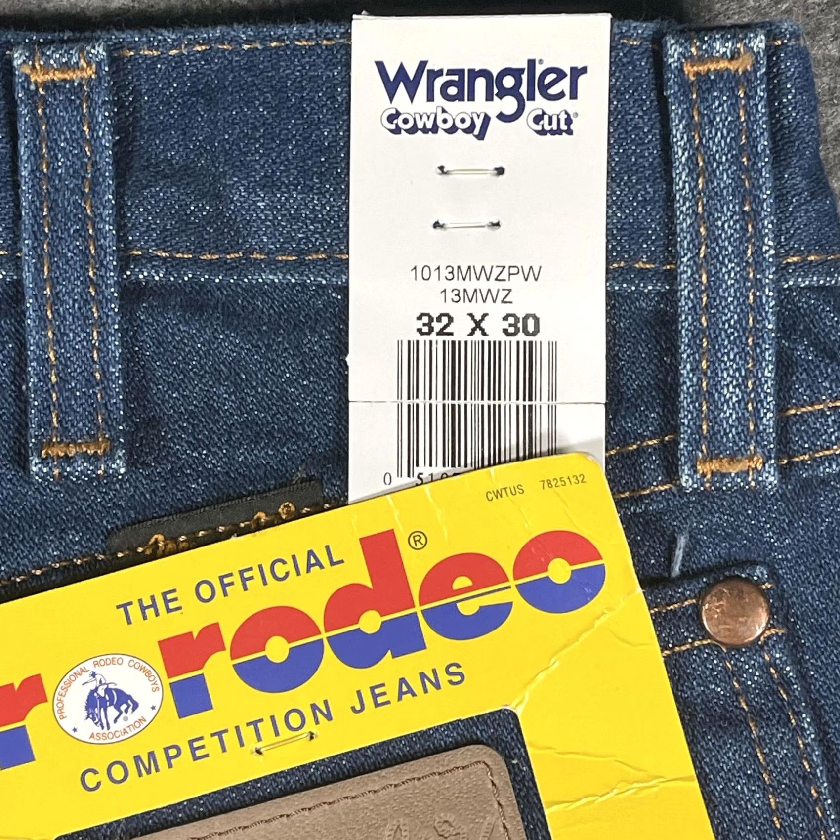 Wrangler Wrangler Jeans Mens 32x30 Blue Cowboy Cut Original Fit 13MWZ Pro Rodeo Western Jeans Size US 32 / EU 48 - 4 Thumbnail