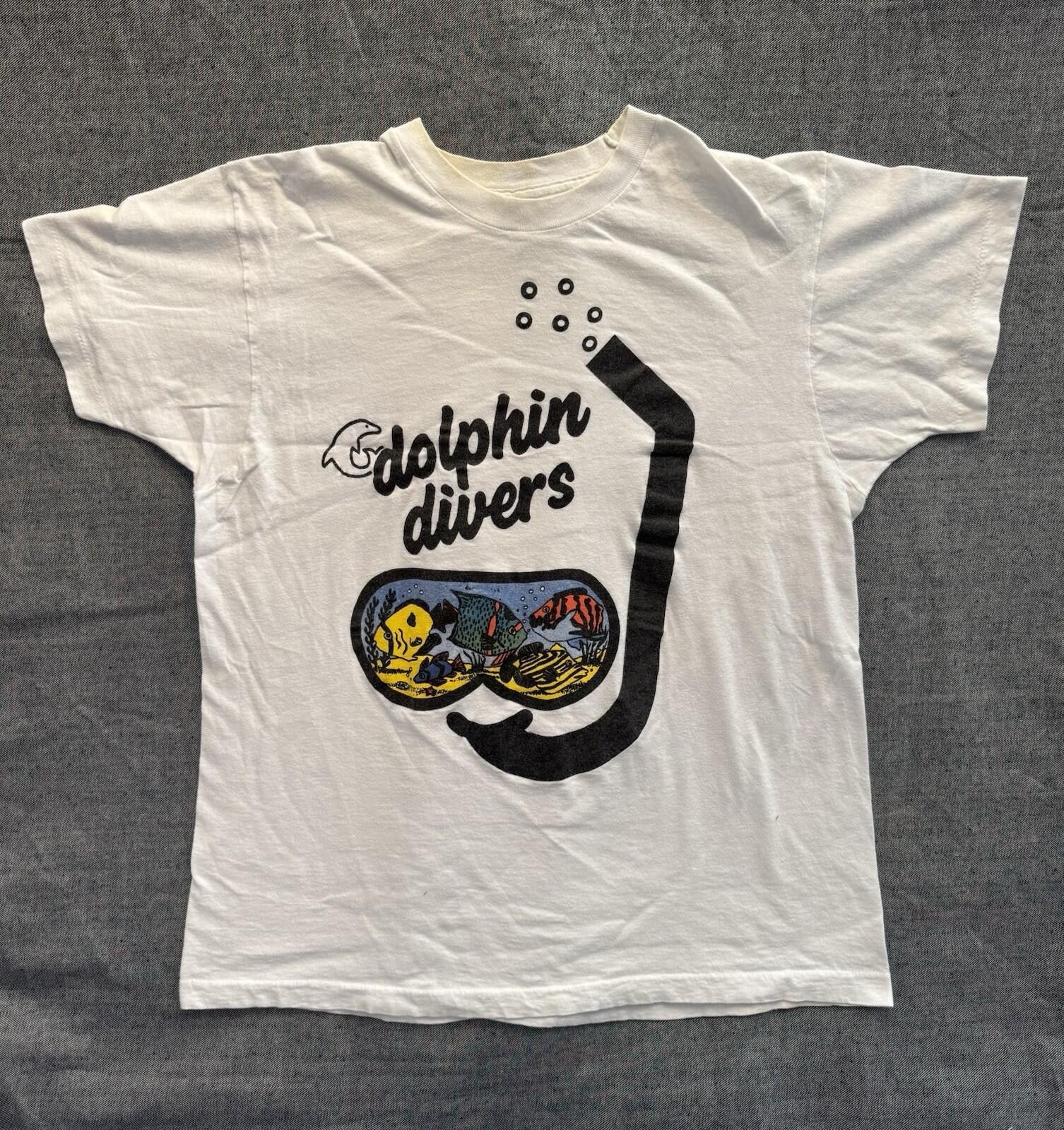 Vintage Vintage 80s Screen Stars Dolphin Divers Single Stitch Shirt Size US XL / EU 56 / 4 - 1 Thumbnail