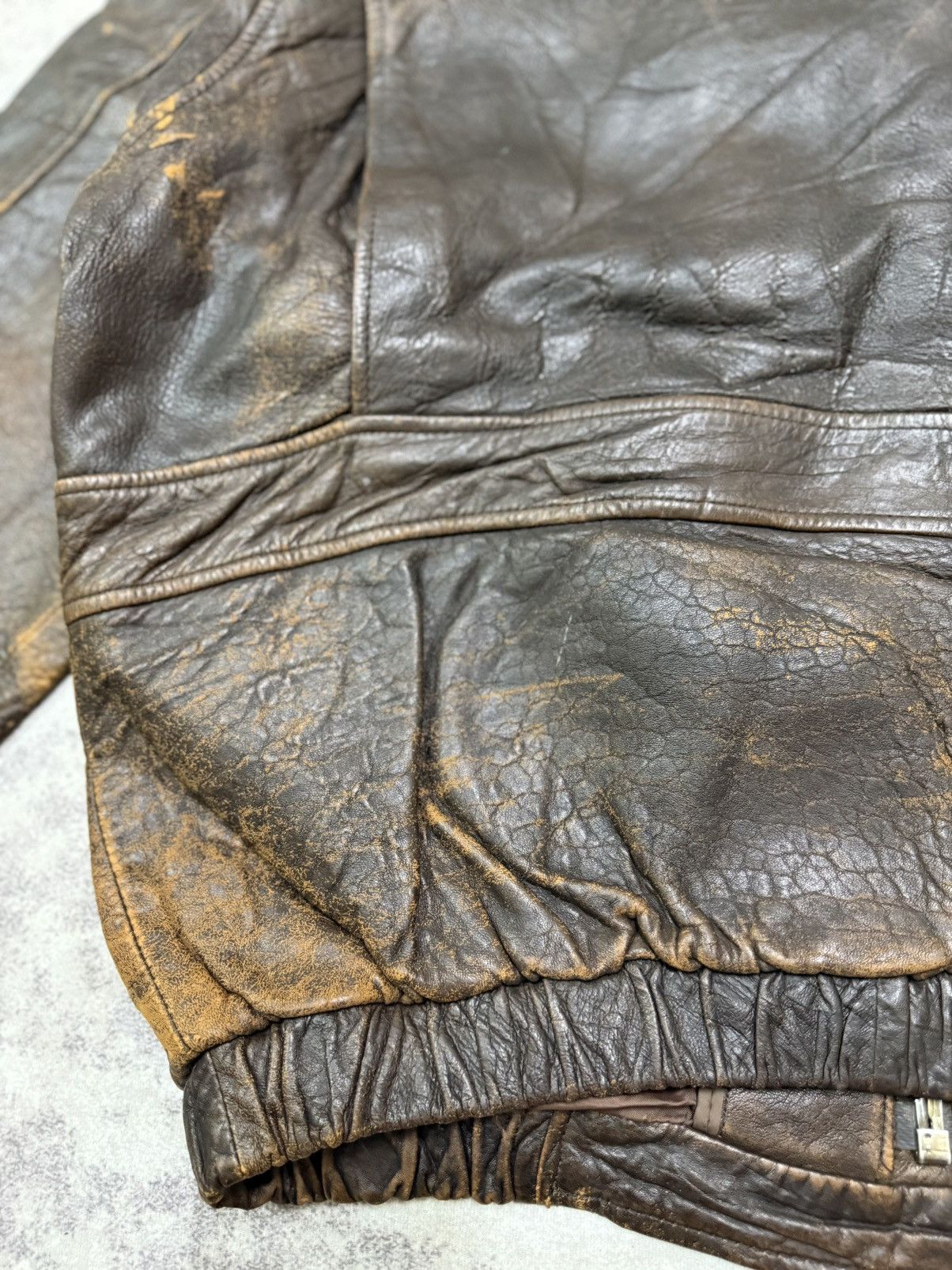 Harley Davidson Vintage Harley Davidson Brown Leather Bomber Jacket Size US XXL / EU 58 / 5 - 19 Thumbnail