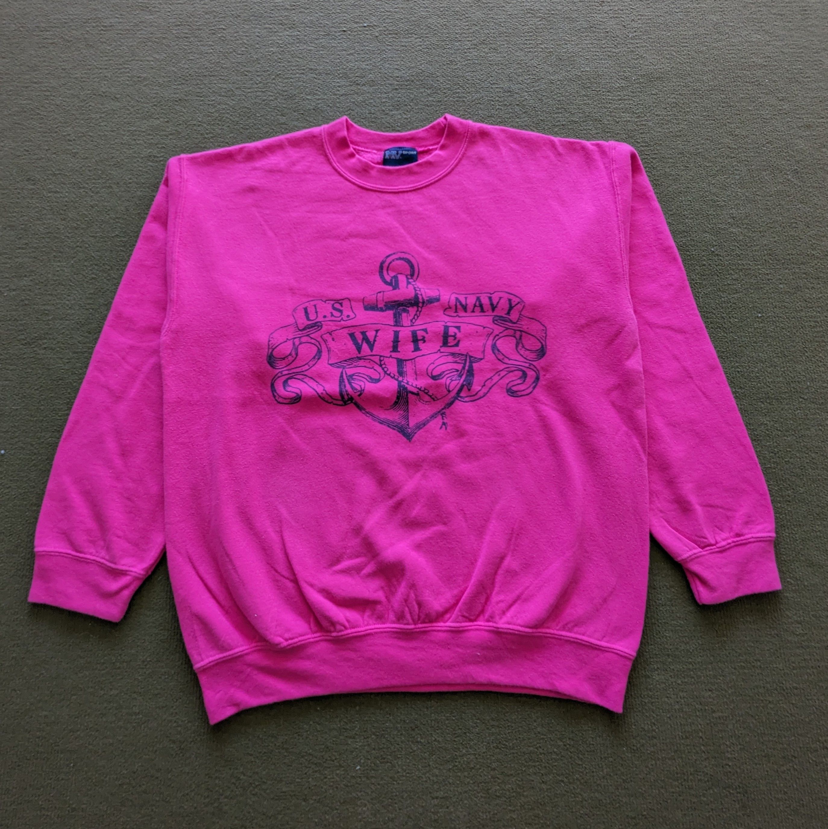 Other Vintage U.S NAVY WIFE Crewneck Sweatshirt Size US M / EU 48-50 / 2 - 1 Thumbnail