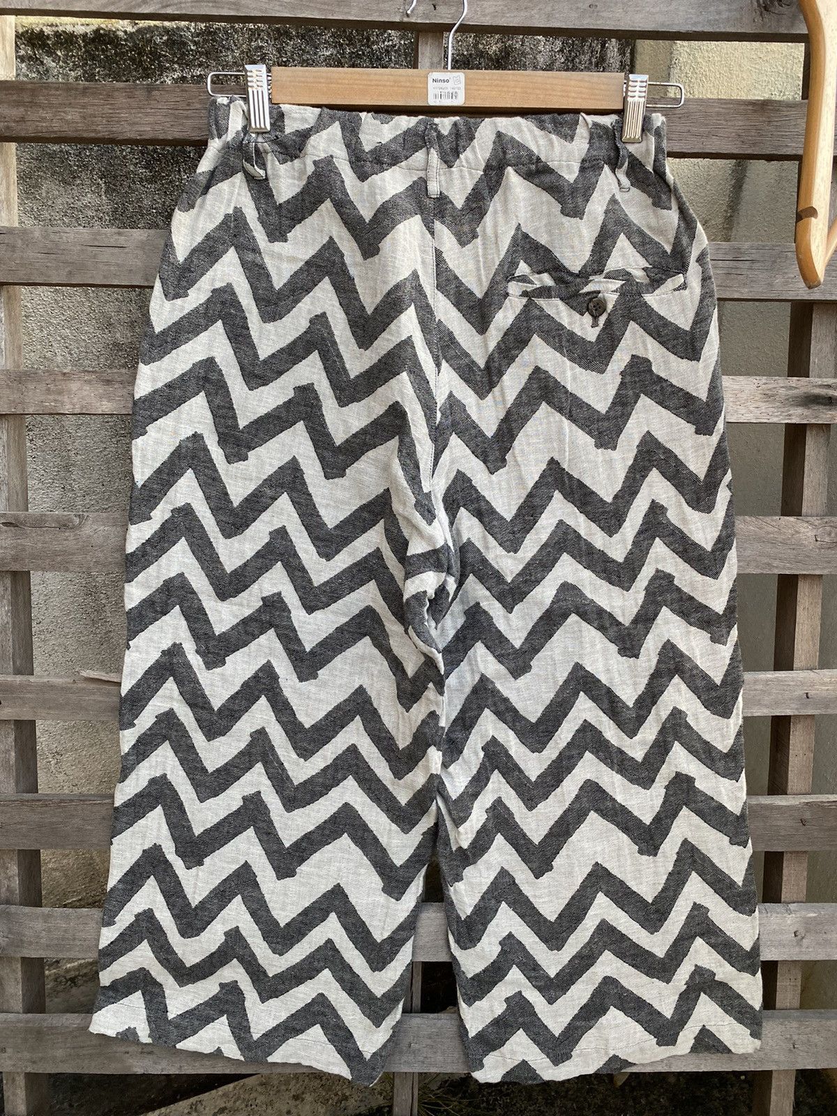 Issey Miyake × Japanese Brand × Vintage Vintage Zigzag Chevron Plantation by Issey Miyake Pants Size 29" - 6 Thumbnail