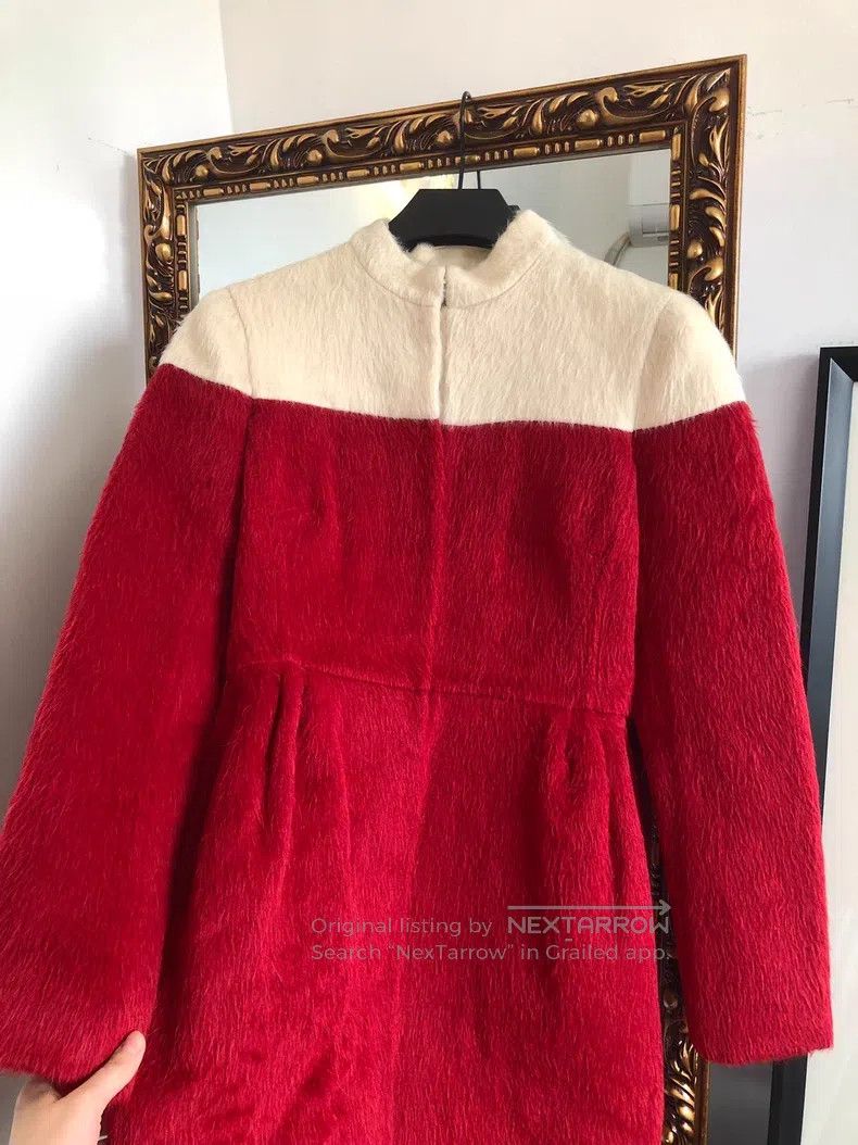 Valentino Valentino Red and white color-blocked camel wool coat Size M / US 6-8 / IT 42-44 - 5 Thumbnail