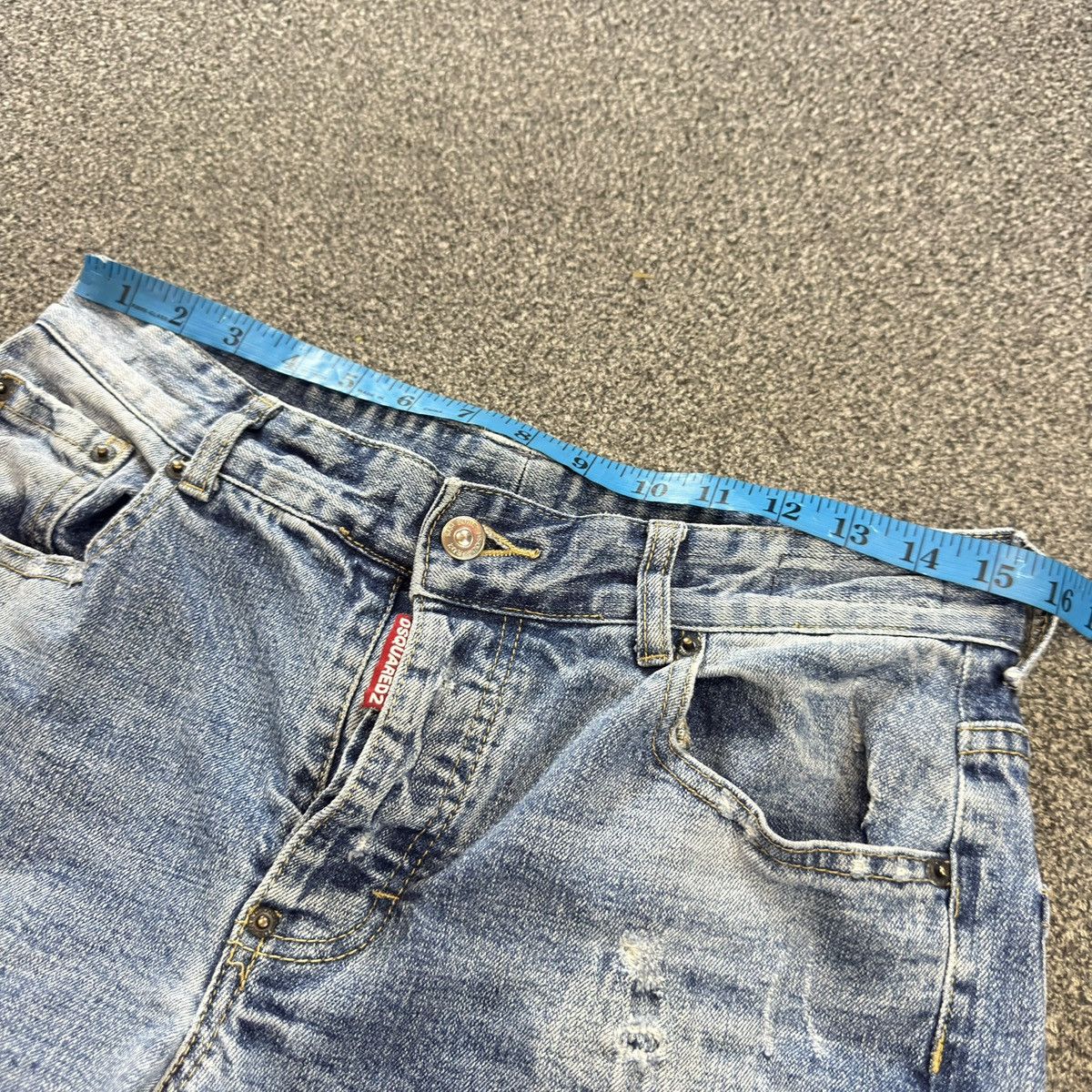 Dsquared2 Vintage Distressed Light Wash Denim Jeans Size US 31 - 15 Thumbnail