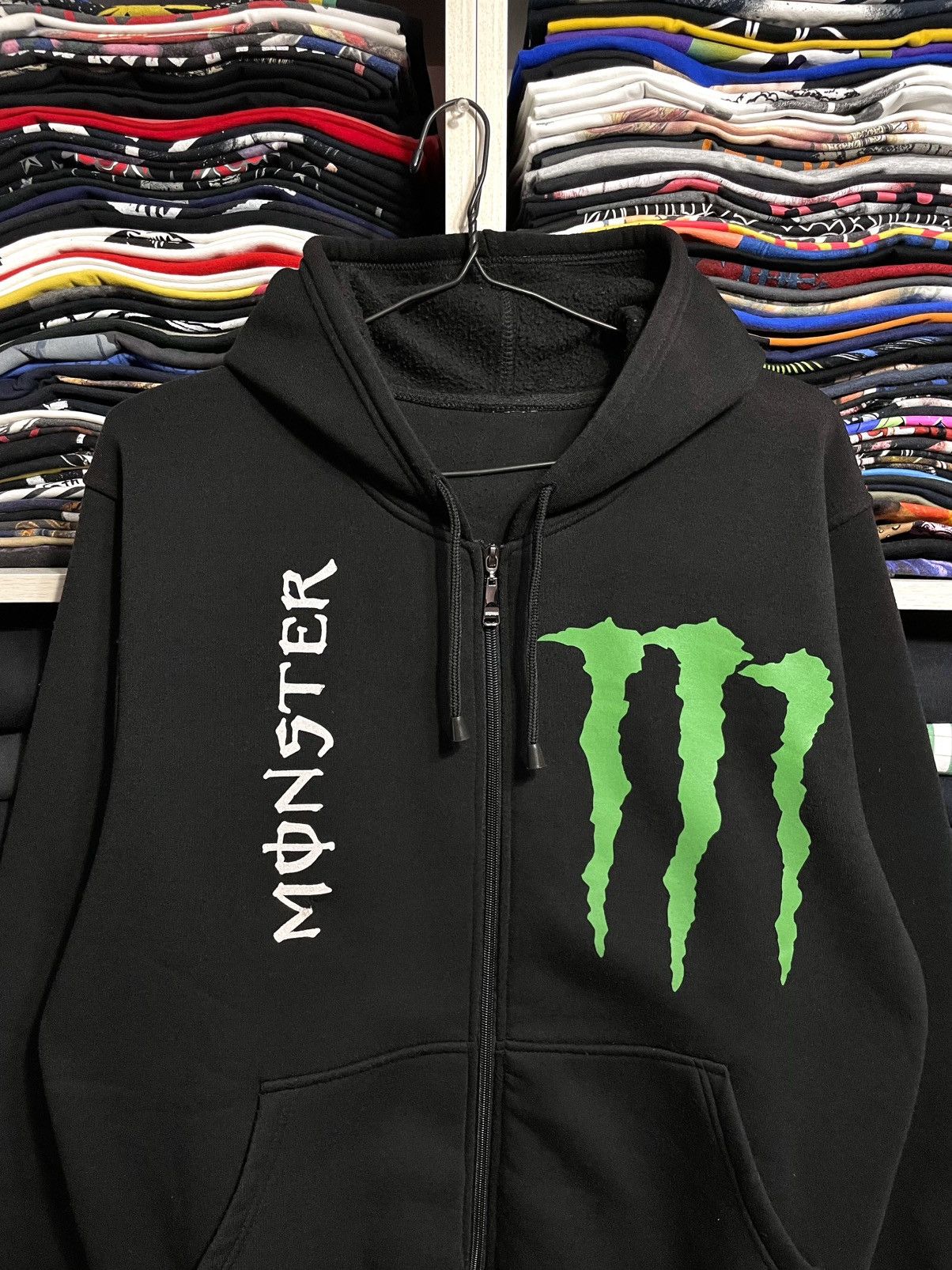Vintage Vintage Y2K Monster Energy Drink Racing Grunge Zip Hoodie Size US XL / EU 56 / 4 - 2 Thumbnail