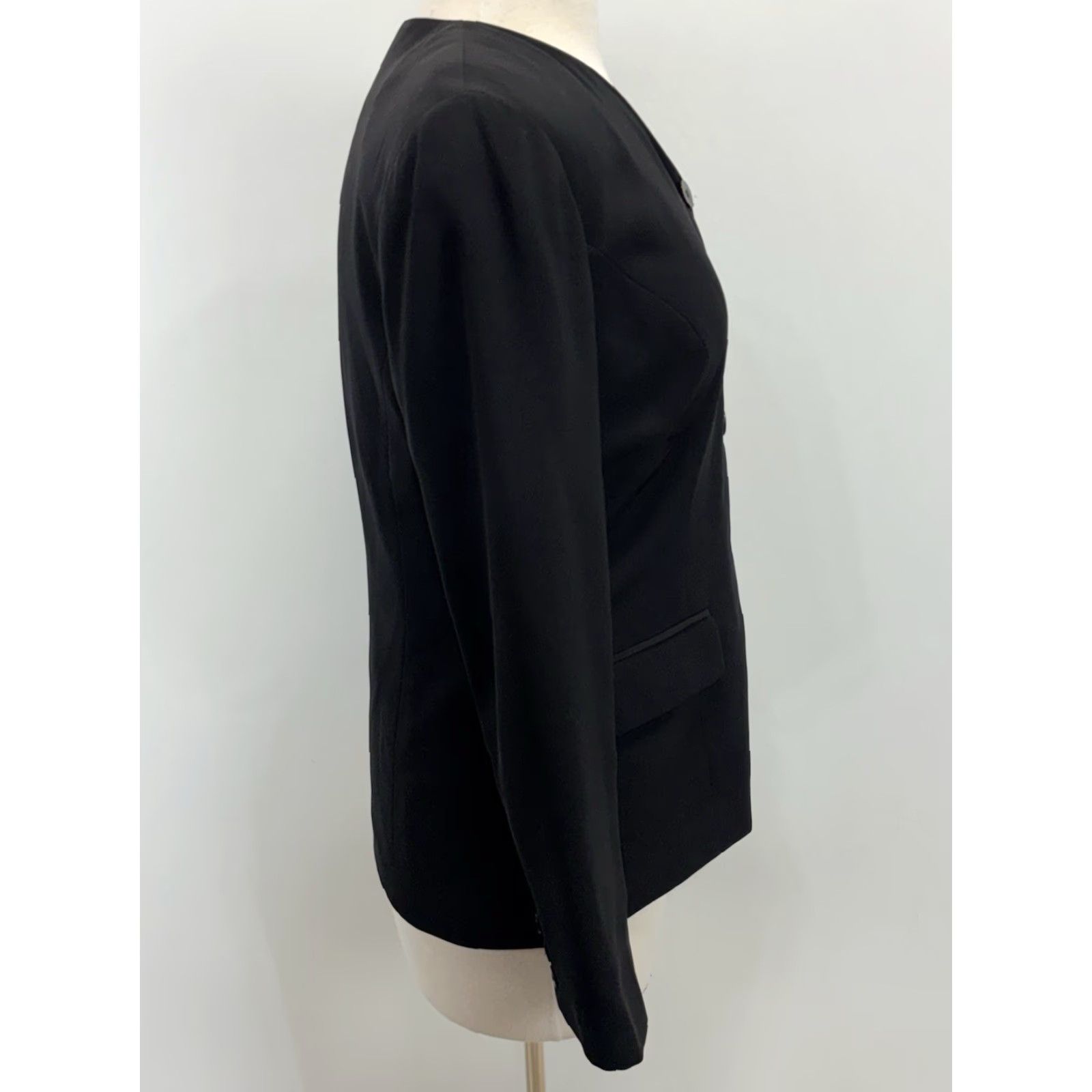 Ann Taylor Vtg LOFT Ann Taylor 2 Pc Skirt Suit 4 Black Jacket Maxi Skirt Power Career USA Size 27" / US 4 / IT 40 - 5 Thumbnail