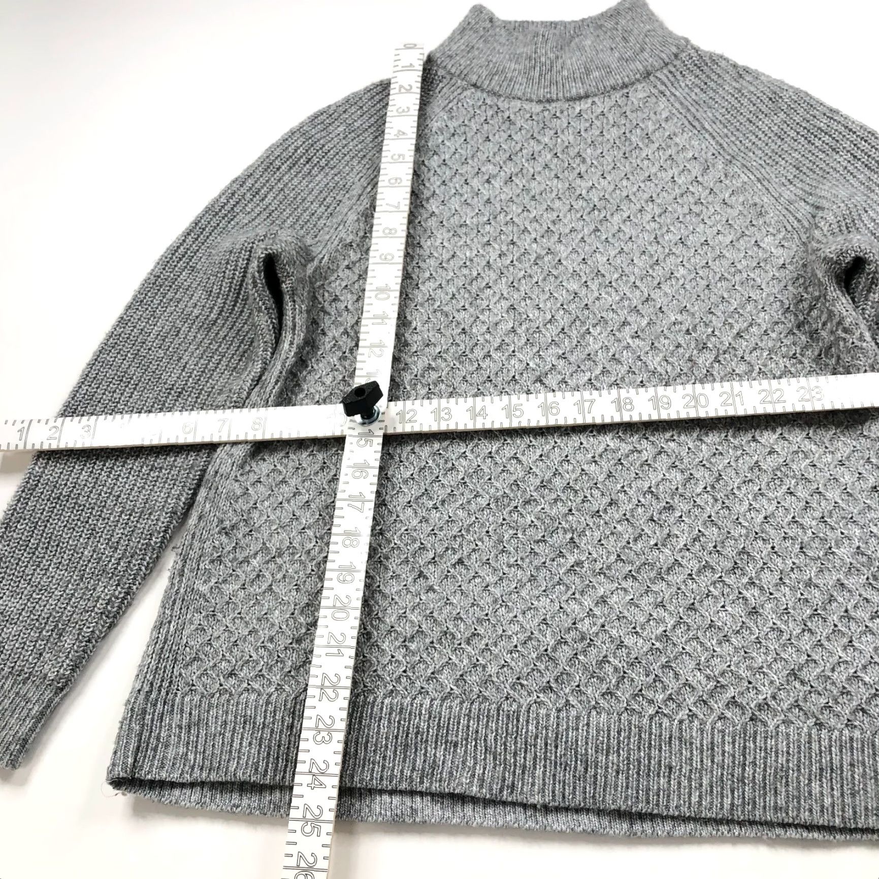 Talbots Talbots Petites Large Petite PL Knit Mock Neck Pullover Sweater Gray Shirt Ladies Mens Womens Girls Boys Size L / US 10 / IT 46 - 3 Thumbnail