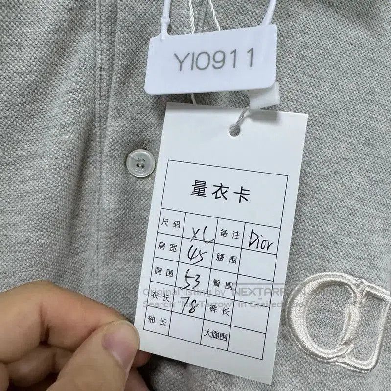 Dior Dior Gray Cotton Men's Polo Shirt . Size US XL / EU 56 / 4 - 7 Thumbnail