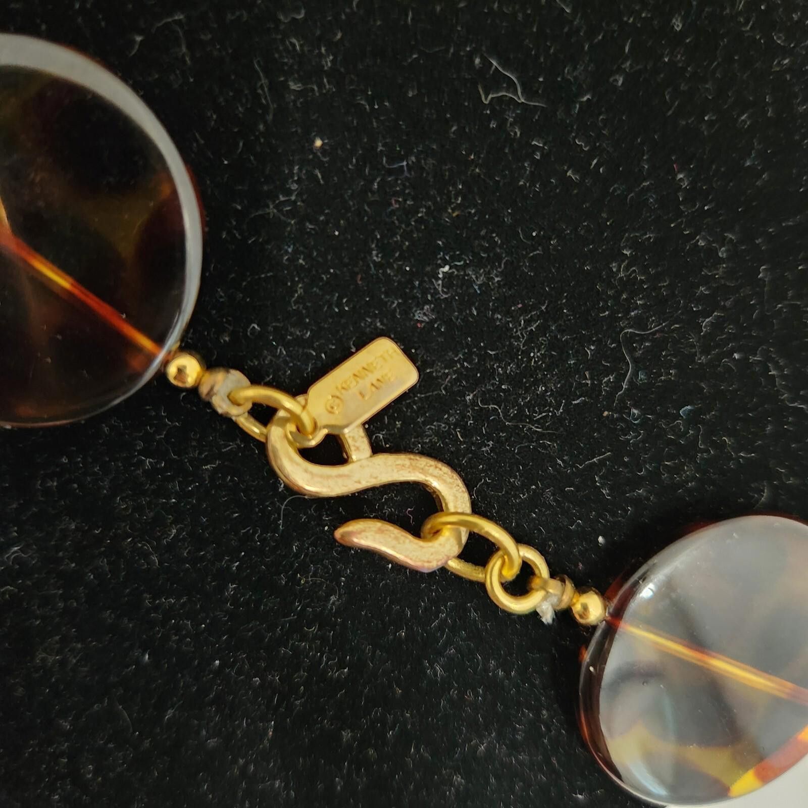 Other Kenneth J Lane Necklace Tortoise Shell Round Beaded Size ONE SIZE - 7 Thumbnail