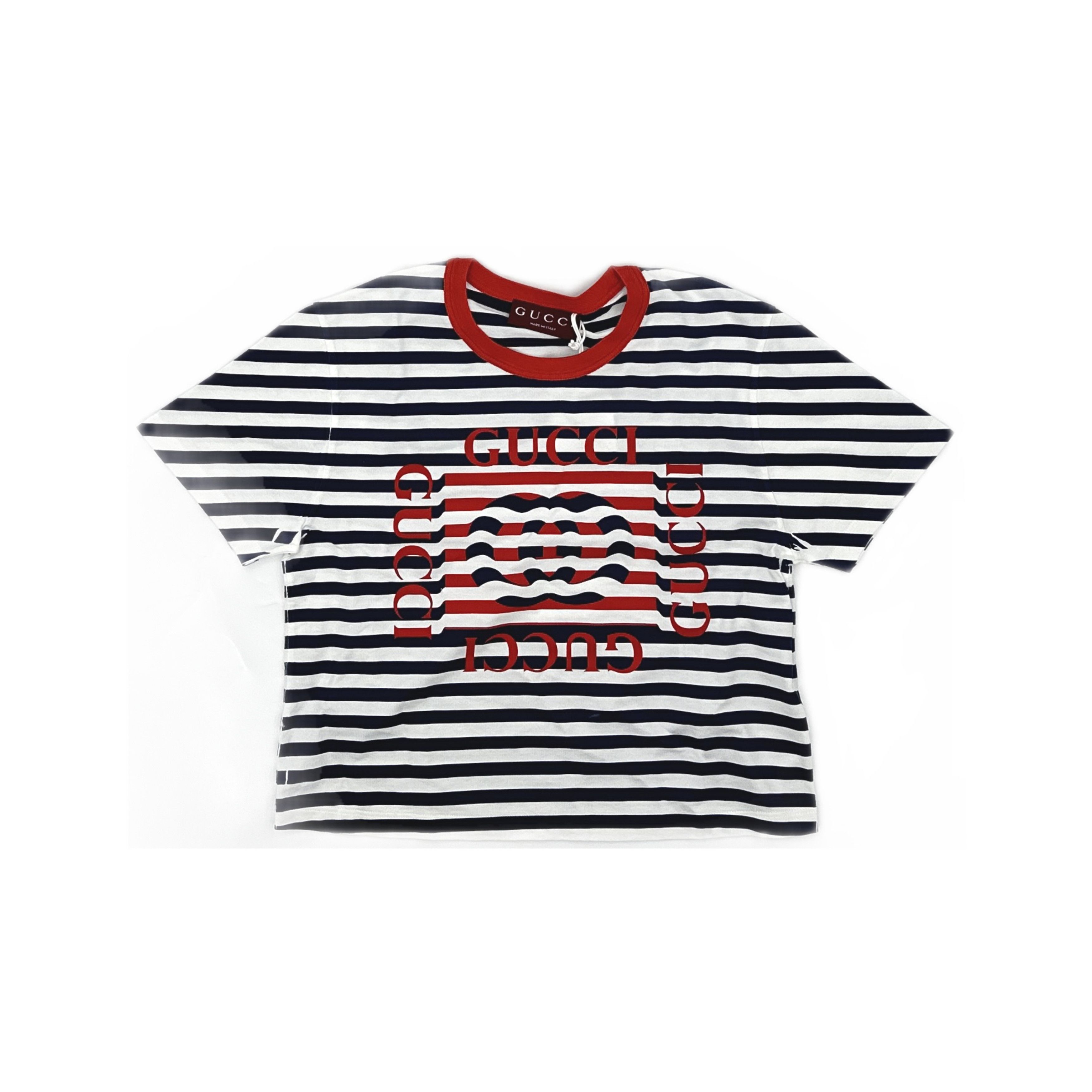 Gucci Gucci Striped Logo T-Shirt Size S Size US S / EU 44-46 / 1 - 1 Thumbnail