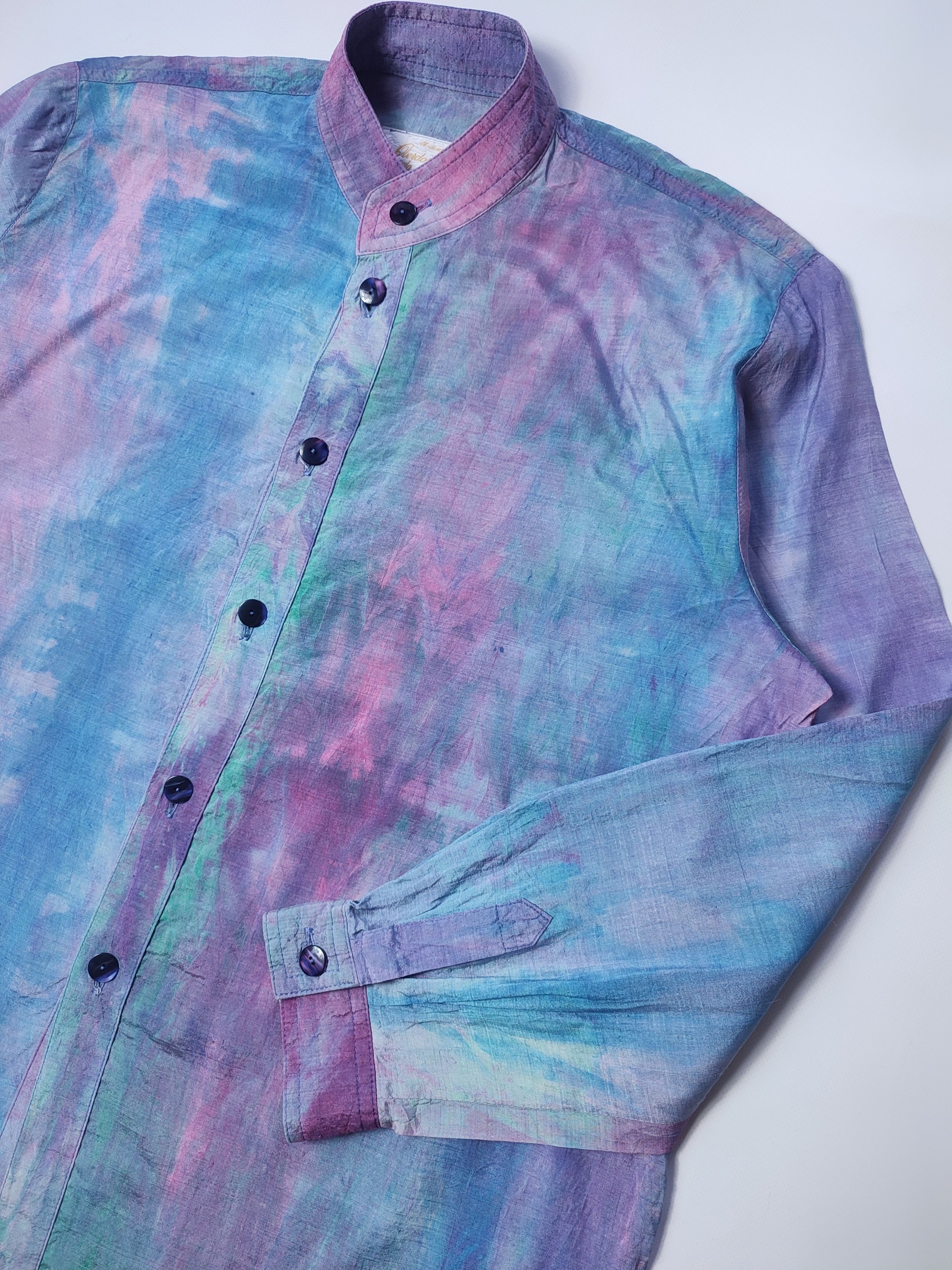 Vintage Vintage Tie Dye Silk Shirt Size US M / EU 48-50 / 2 - 15 Thumbnail