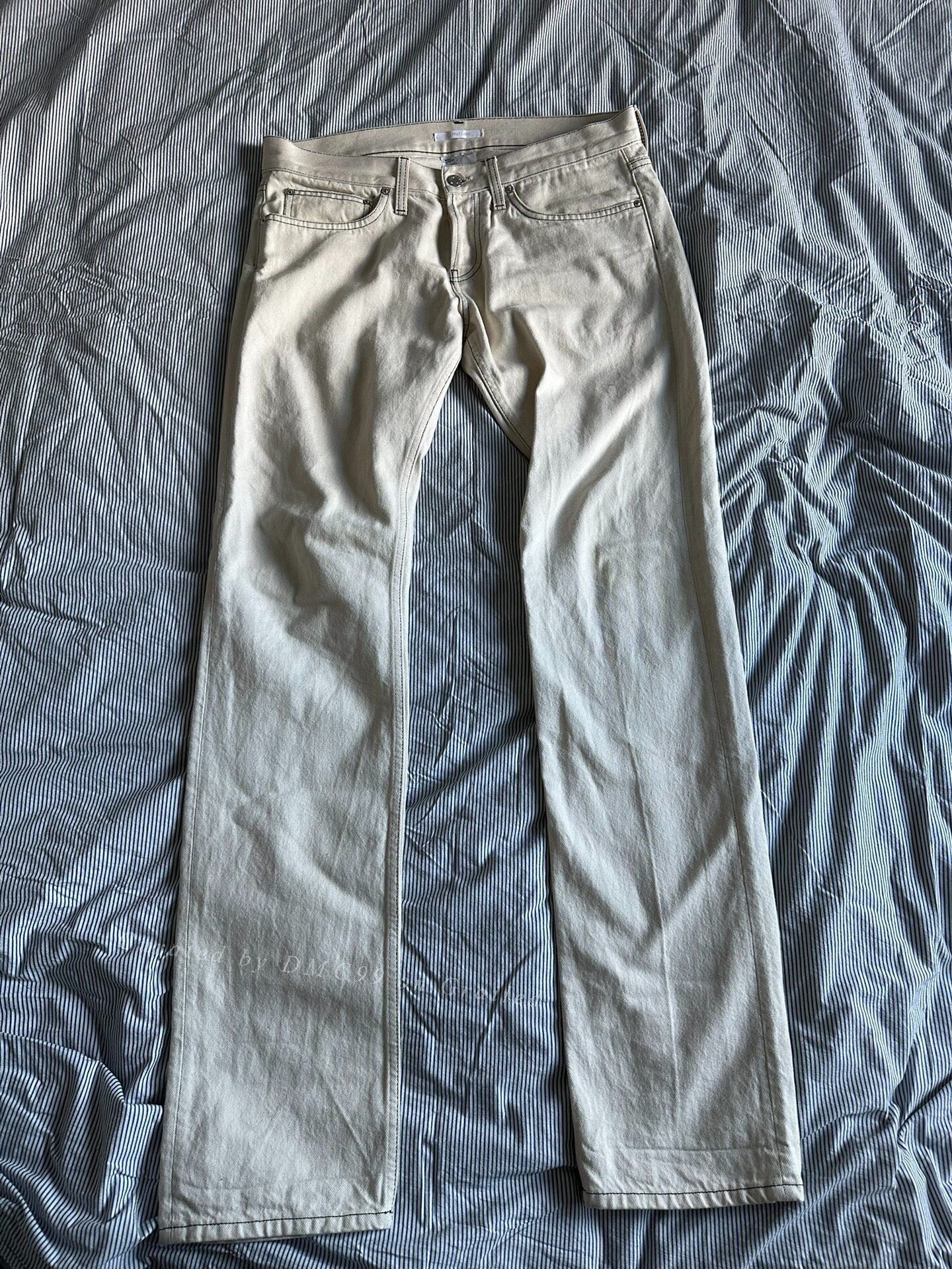 Helmut Lang Helmut Lang White Straight Jeans Size 34 Size US 34 / EU 50 - 1 Thumbnail