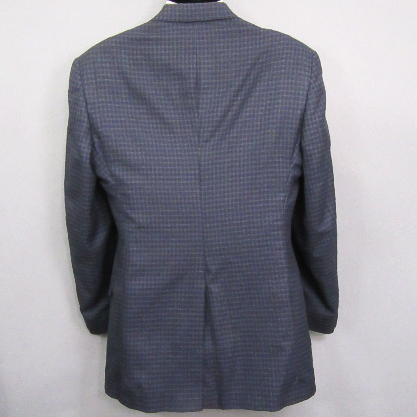 Hart Schaffner Marx Hart Schaffner Marx Mens Sport Coat 39L Blue Check Plaid Single Vent Size US XXS / EU 40 - 4 Thumbnail
