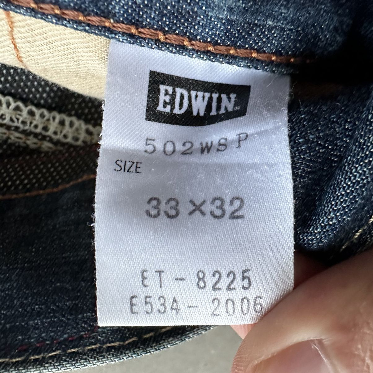 Japanese Brand W36🔥Vintage Edwin 502 Faded Sick Denim Jean Pant Size US 36 / EU 52 - 8 Thumbnail