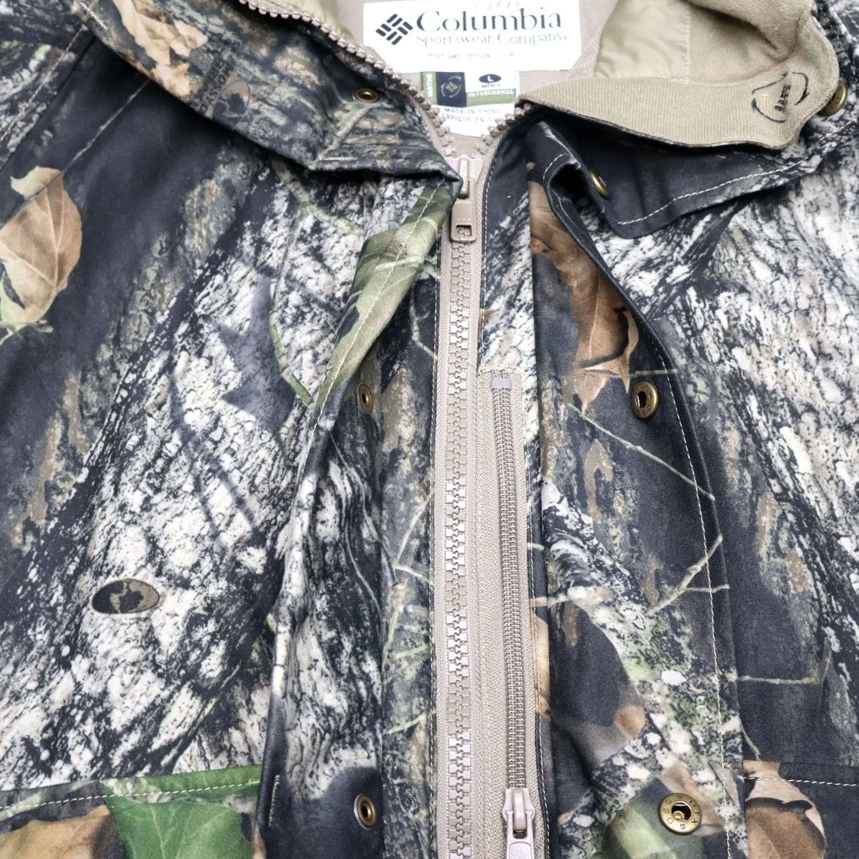 Vintage Columbia Hunting Jacket Men Large Mossy Oak Camo Hooded Insulated 3in1 Shell Size US L / EU 52-54 / 3 - 2 Thumbnail