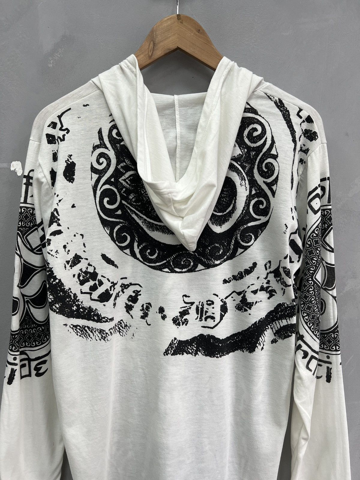 Japanese Brand White Hoodie Buddha Ganesh print Boho style Size US M / EU 48-50 / 2 - 9 Thumbnail
