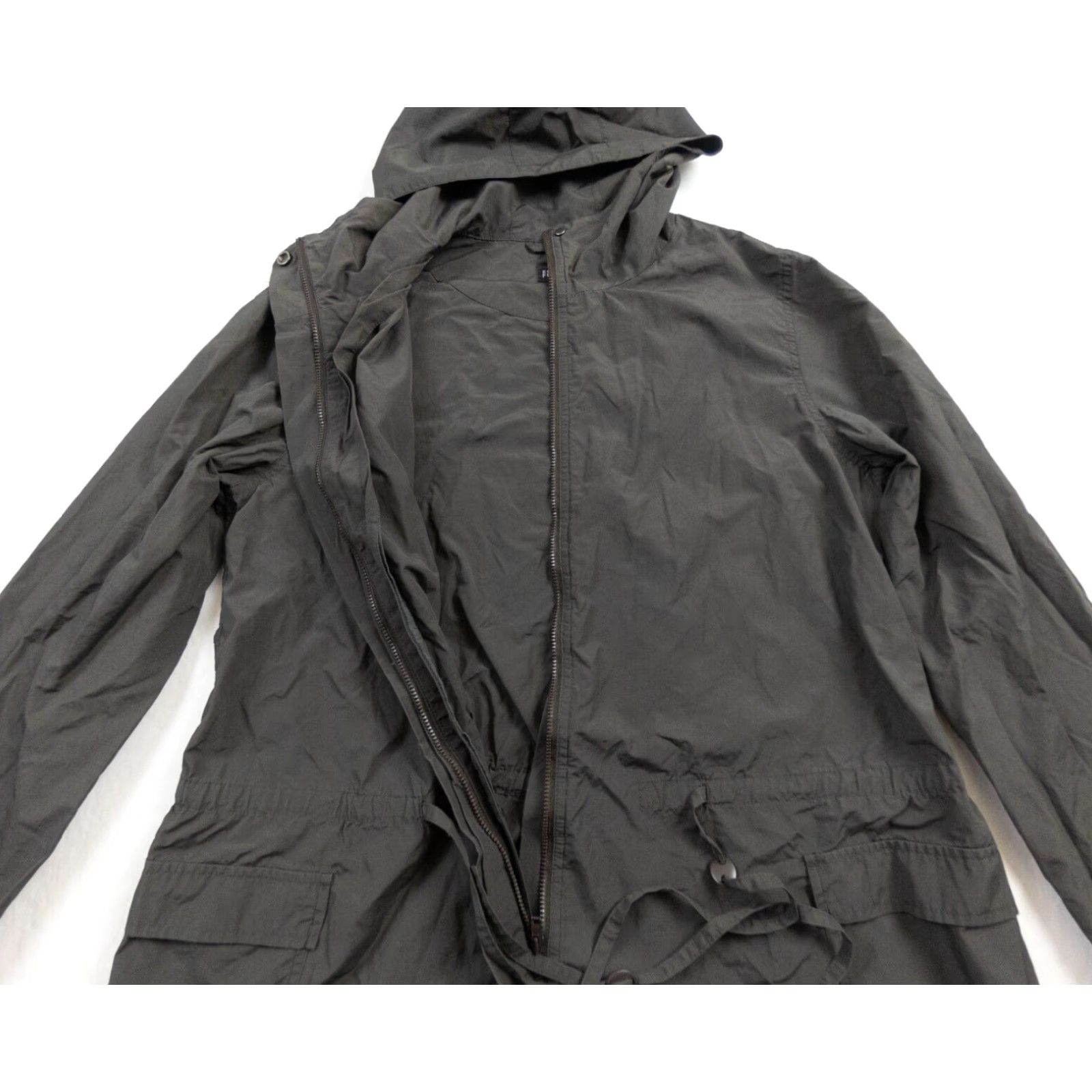 Eileen Fisher VINTAGE Eileen Fisher Women's Coat Jacket Outer Shell Cotton Blend Long Hooded Full Zip Casual Outdoor Large Brown Size L / US 10 / IT 46 - 5 Thumbnail