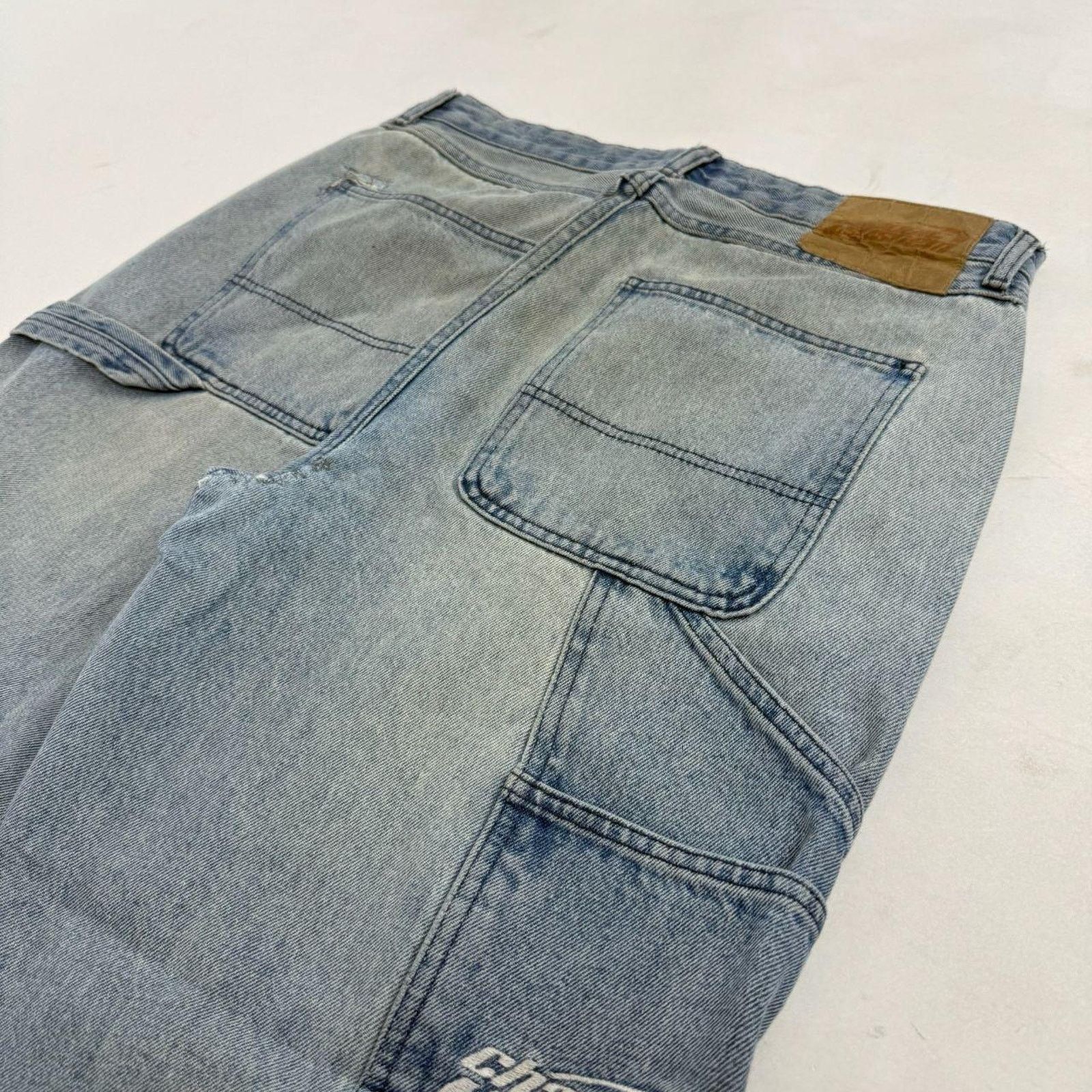 Japanese Brand × Le Grande Bleu (L.G.B.) × Vintage Vintage y2k faded embroidered grunge archive rare baggy jean Size US 34 / EU 50 - 2 Thumbnail