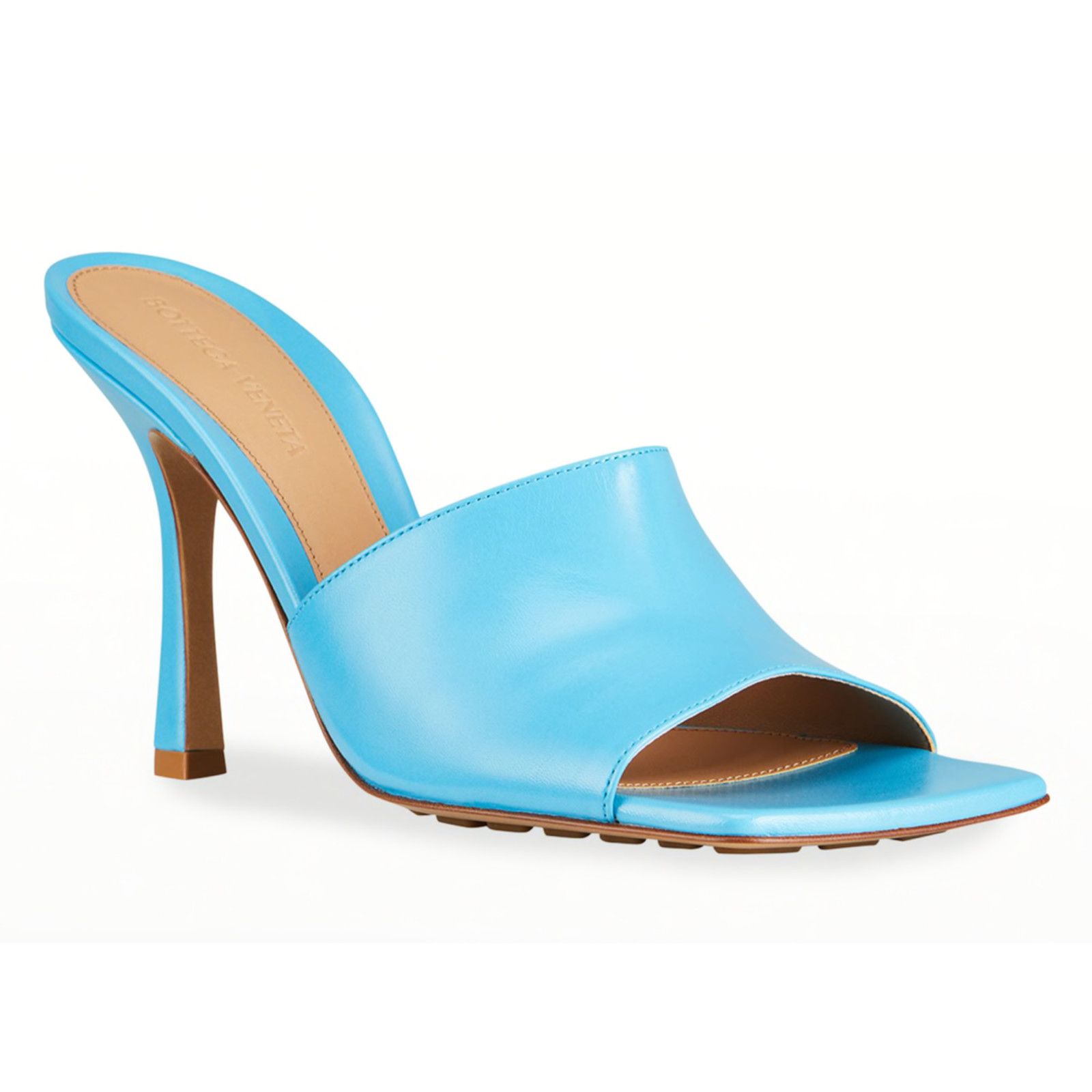 Bottega Veneta Stretch Square Toe Backless Sandal Mule Heel Pump 38 Size US 8 / IT 38 - 2 Thumbnail
