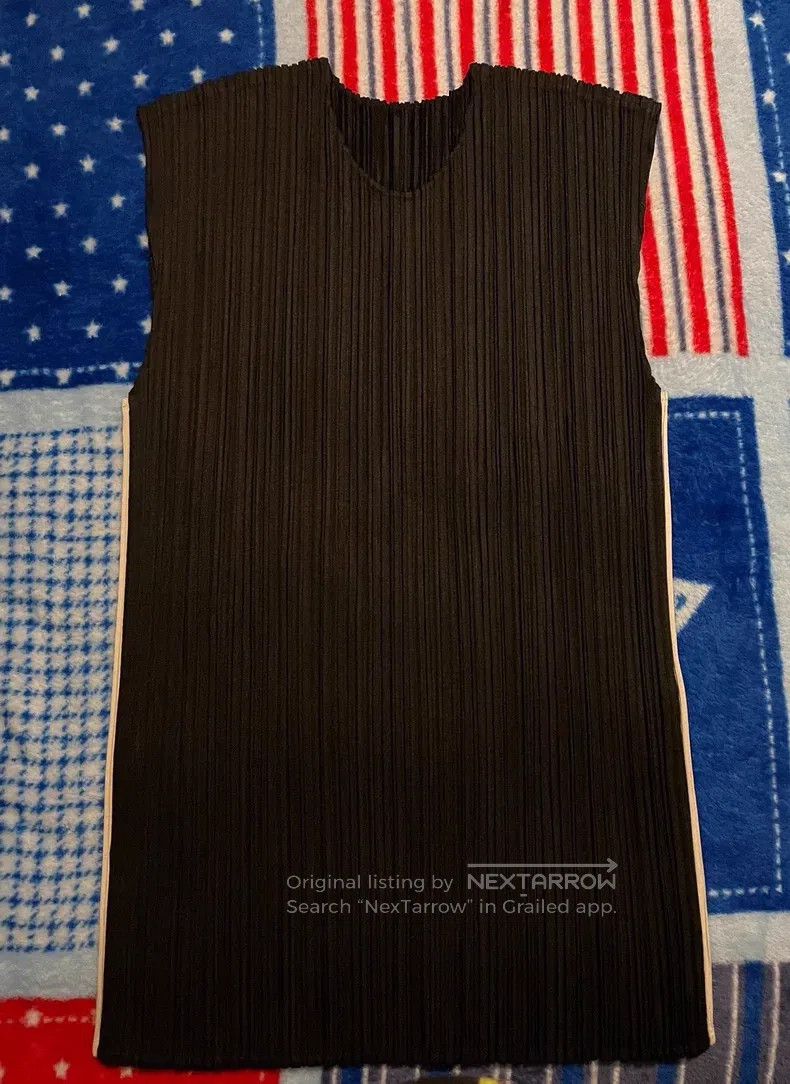 Issey Miyake Issey Miyake Black Vertical Stripe Series Crew Neck Sleeve Size L / US 10 / IT 46 - 1 Thumbnail