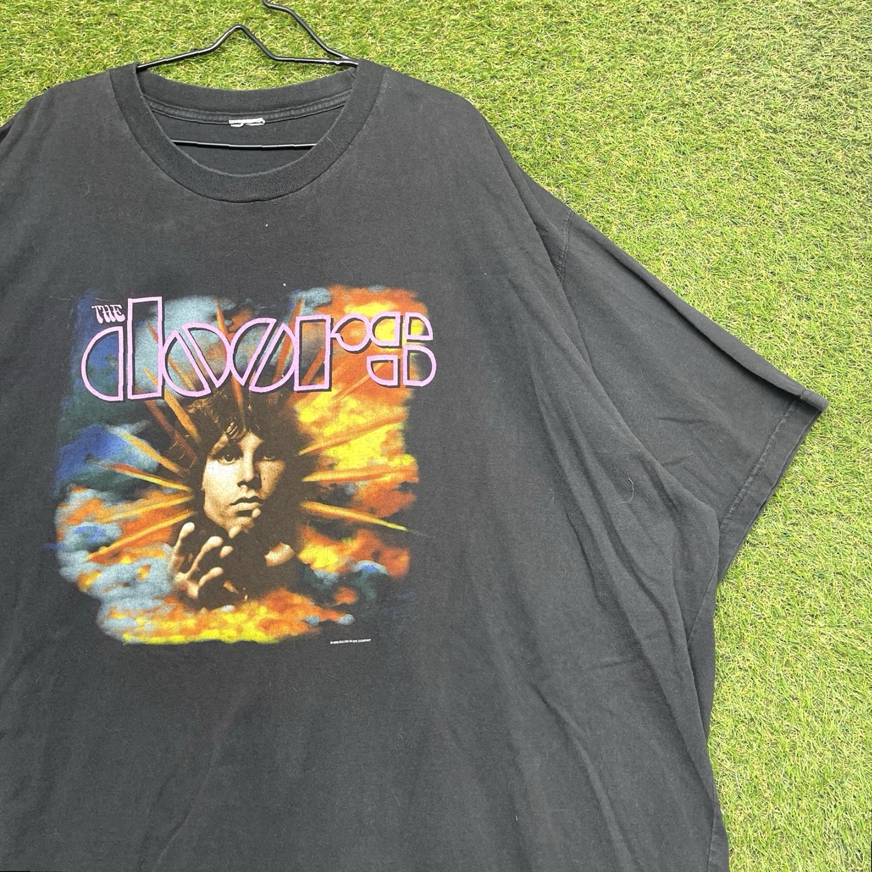 Vintage VINTAGE The Doors Band T-Shirt Mens 6XL Cotton Graphic Print 90s Rock Logo Crew Neck Size US XXL / EU 58 / 5 - 3 Thumbnail