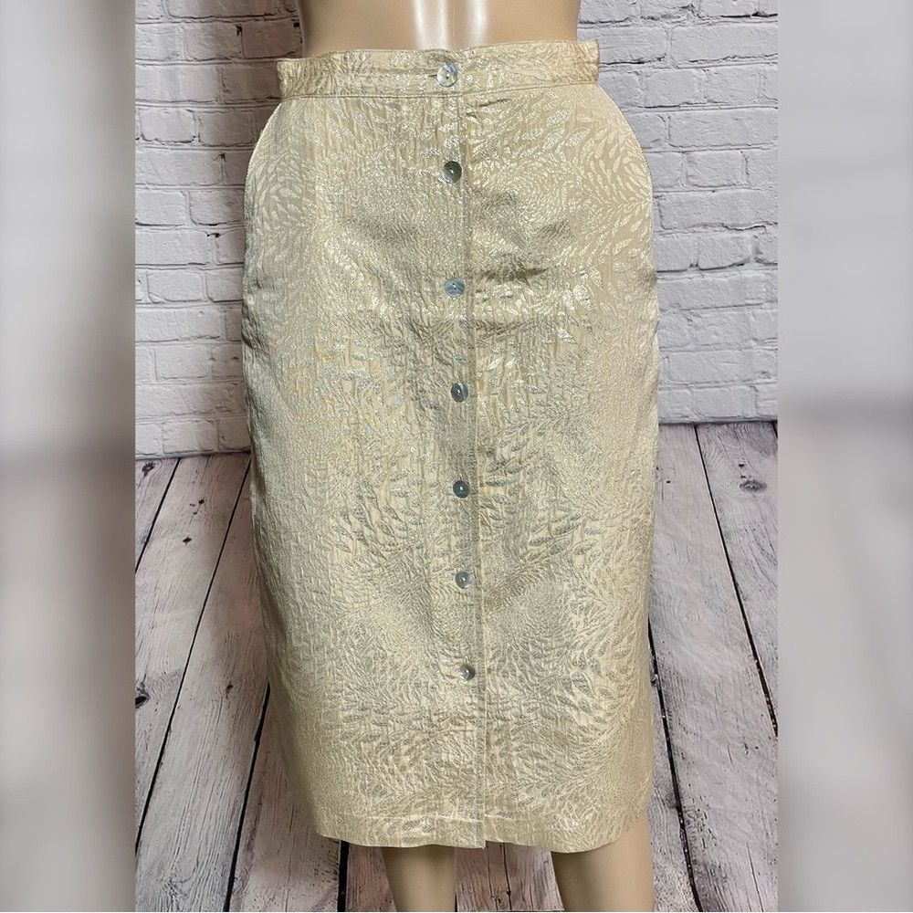 Other Tucker NYC Gold Front Button Skirt Size S Size 28" / US 6 / IT 42 - 1 Thumbnail
