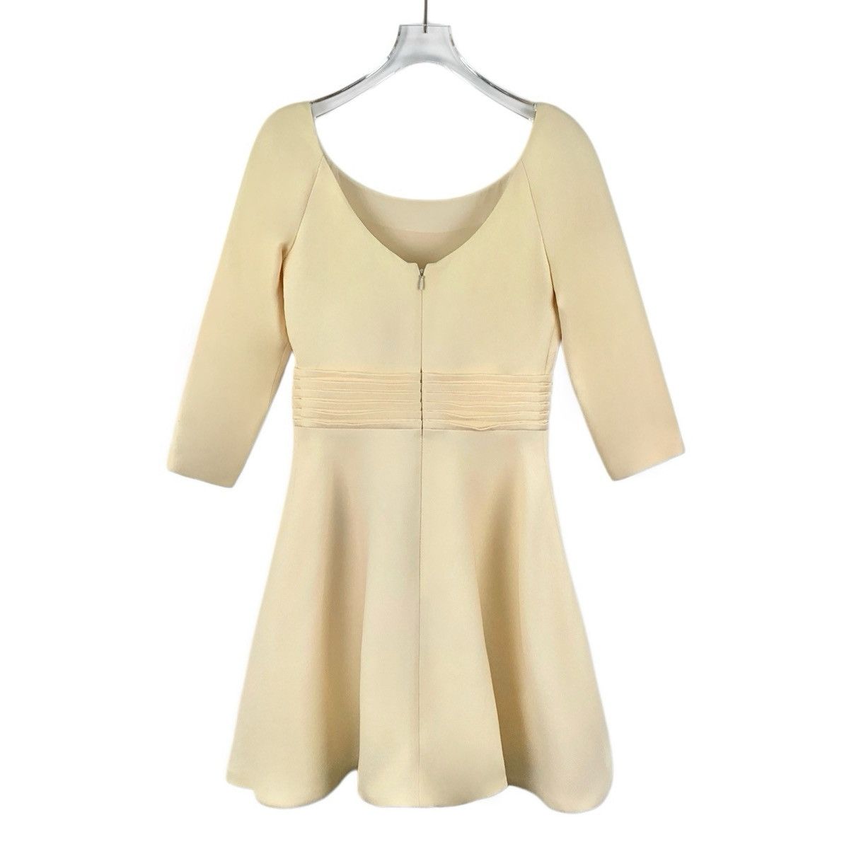 Dior Dior Beige Wool Crew Neck Long Sleeve Dress K26WX Size S / US 4 / IT 40 - 2 Thumbnail