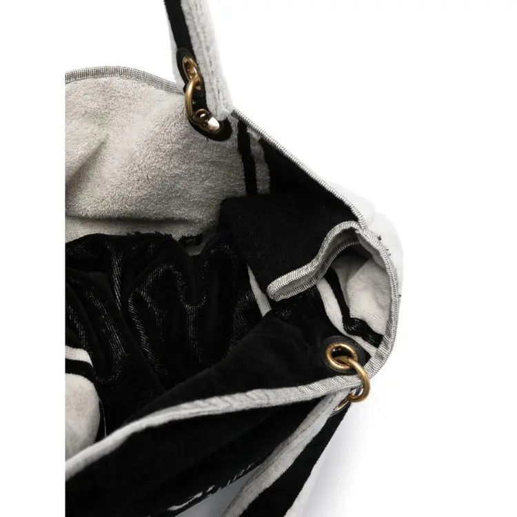 Saint Laurent Paris o1bcso1str1225 Size: OS/Rive Gauche Towel Bag in Black/White Size ONE SIZE - 4 Thumbnail