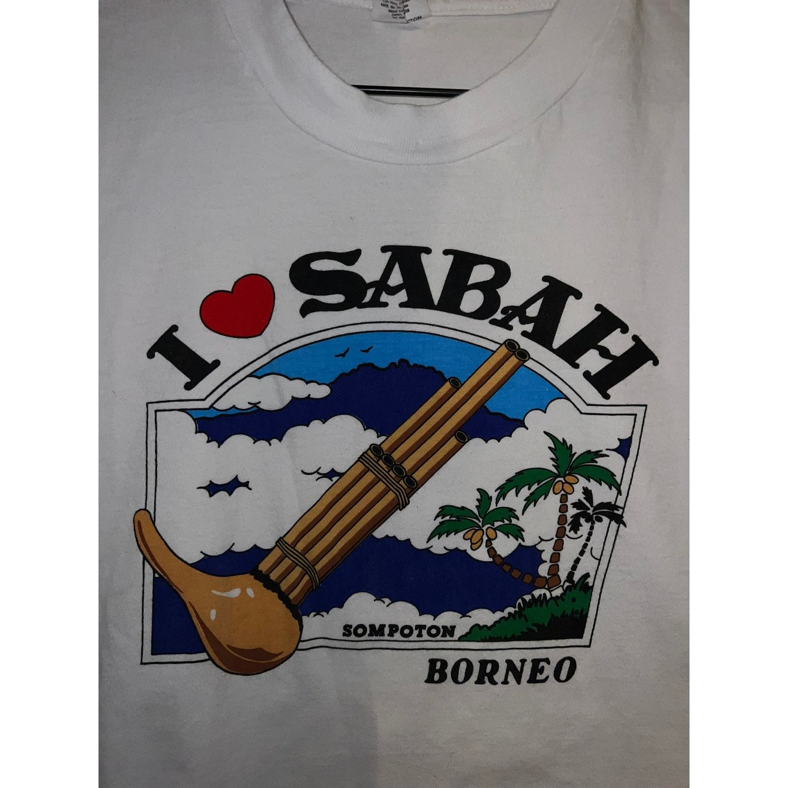 Vintage Vintage Borneo Shirt I Love Sabah Sompoton Tee VTG 90s L Size L / US 10 / IT 46 - 5 Thumbnail