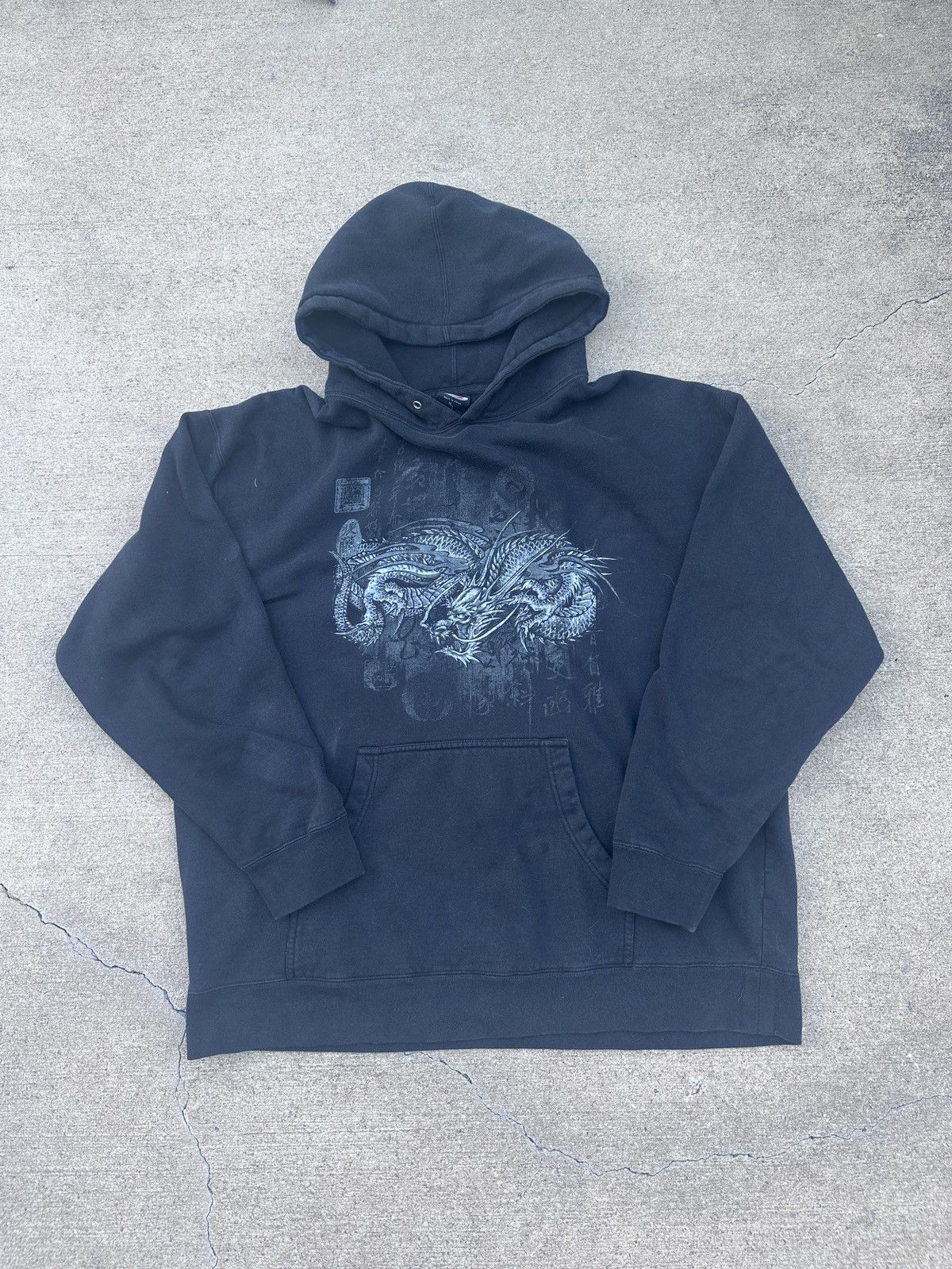 Japanese Brand × Vintage insane vintage japanese dragon hoodie Size US XL / EU 56 / 4 - 1 Thumbnail