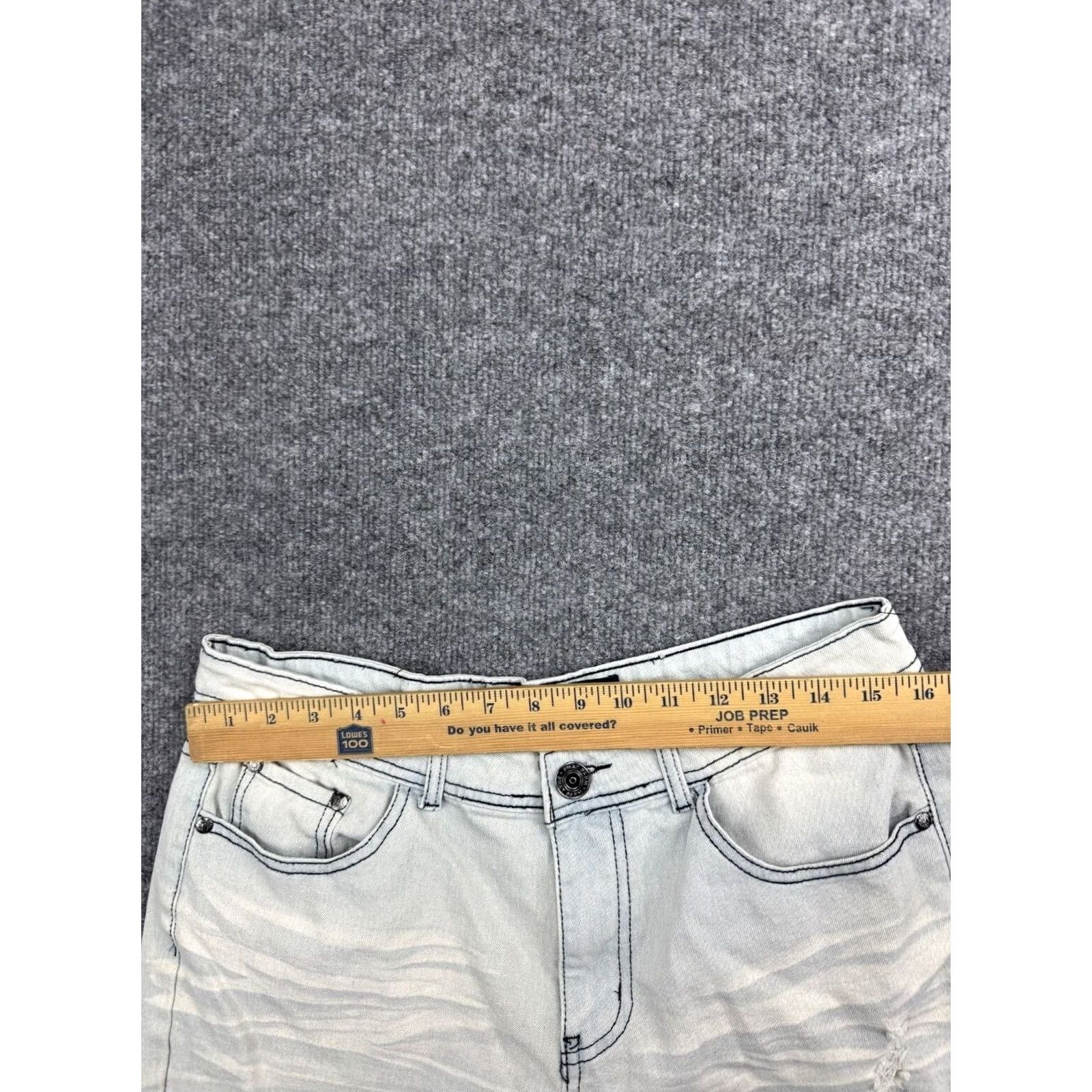 Phat Farm Phat Farm Jean Shorts Men's 31 Light Blue Distressed Skinny Fit Bermuda Denim 5-Pocket Casual Vintage Y2K Mens Size US 31 - 3 Thumbnail