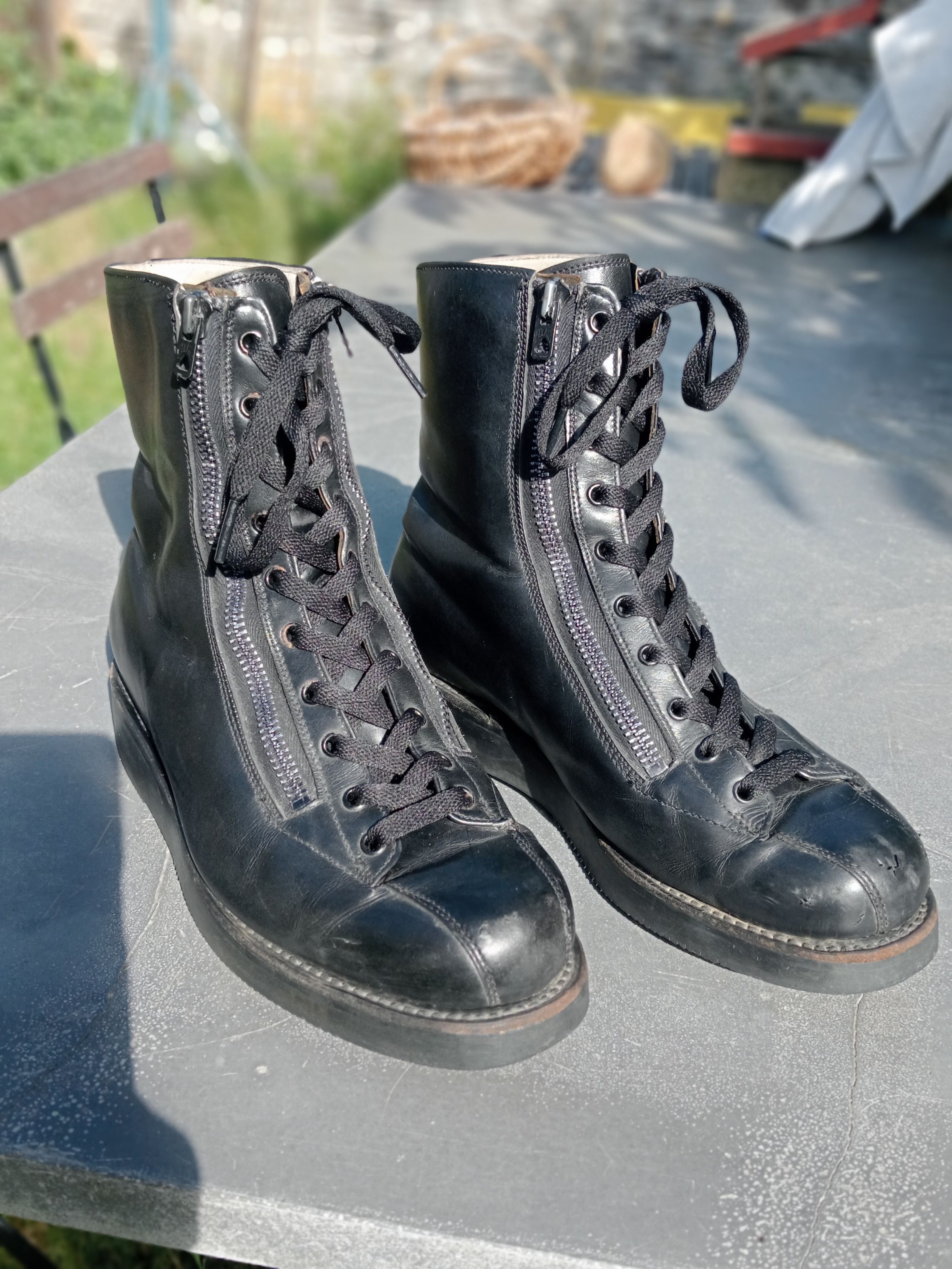 Lara Saut Paraboots Boots Mens US 8.5 EU 41.5 Black Gothic Made In France Paraboot Paraboot Lara Saut Shoes Boots Leather Black 7UK  main image 3