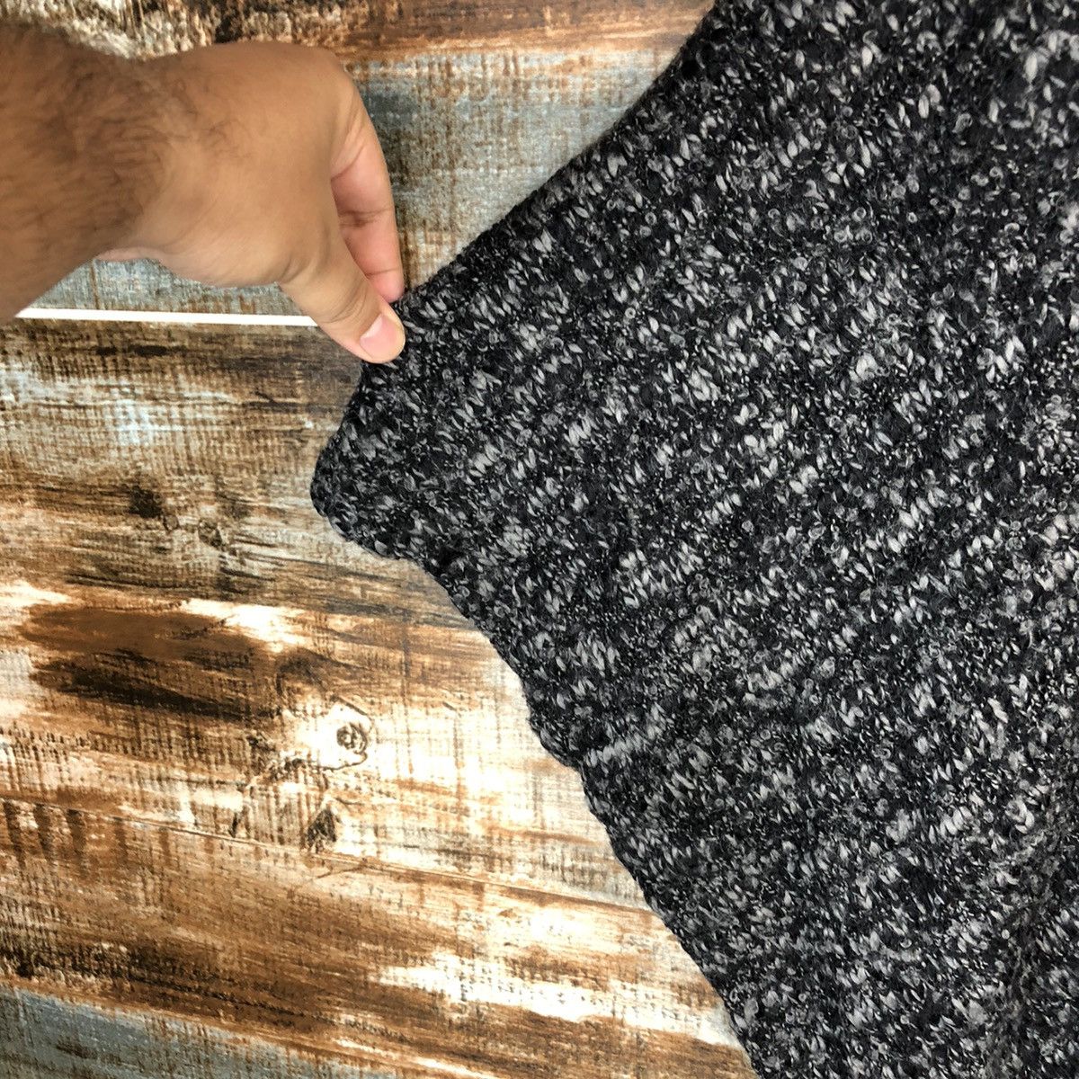 Homespun Knitwear Sorridere Black Grey Knitwear cardigan #A1665 Size M / US 6-8 / IT 42-44 - 7 Thumbnail