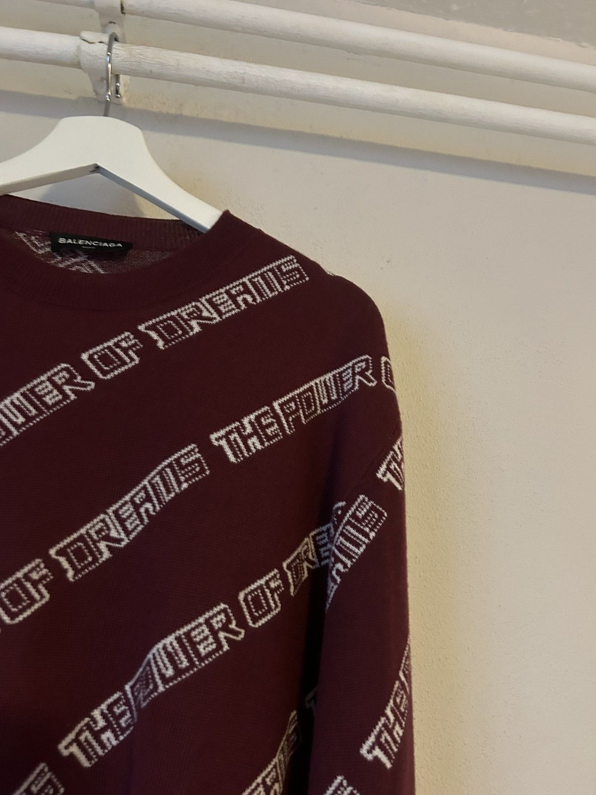 Balenciaga Balenciaga Oversized Wool “The Power of Dreams” Sweater Size US XL / EU 56 / 4 - 4 Thumbnail
